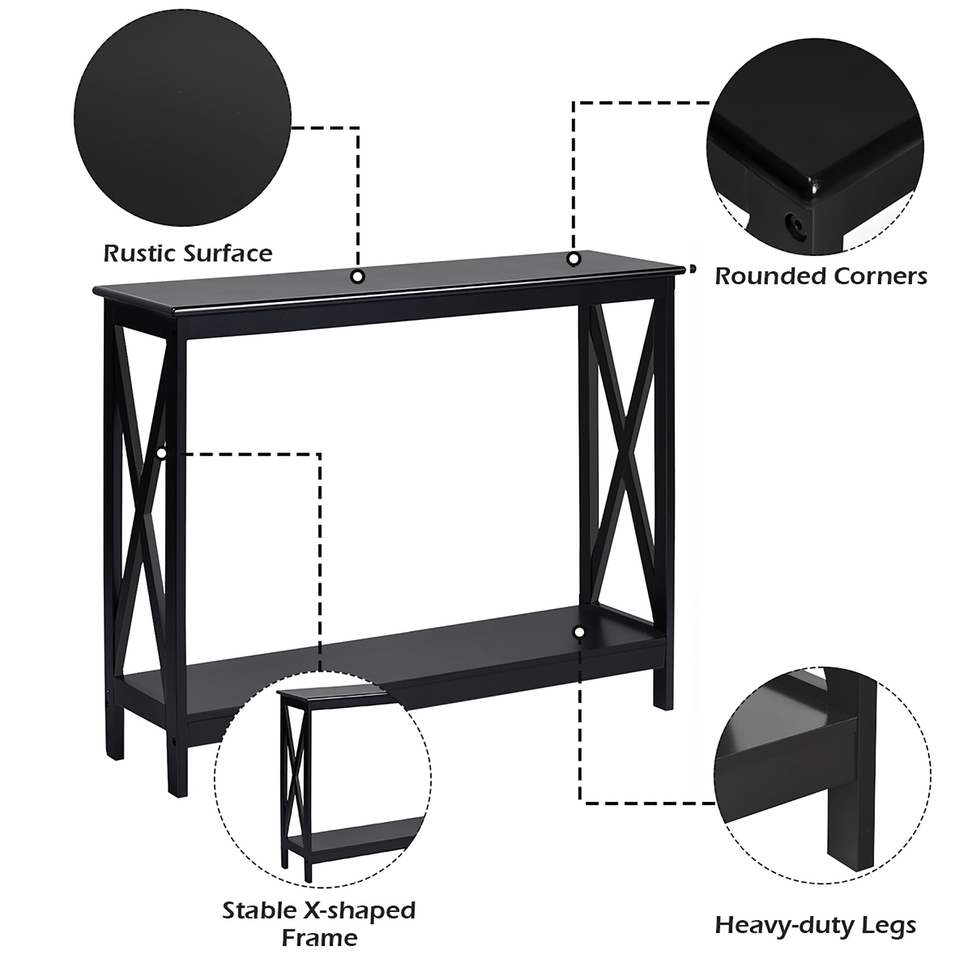 Costway SXL00124 Console-Sofa-Tables - View #4