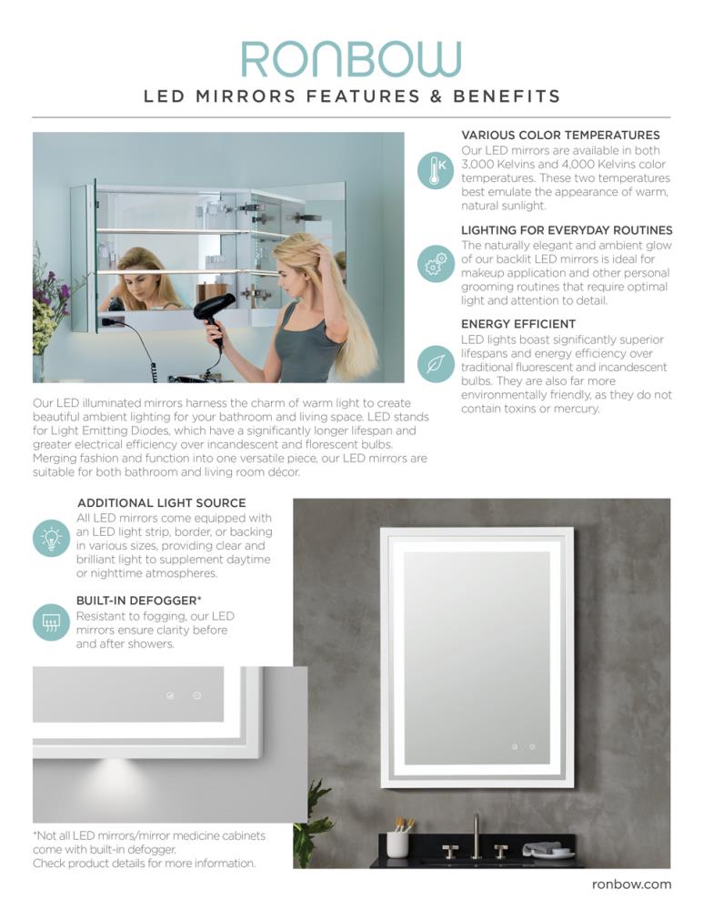 Ronbow 601324-SA Framed-Bath-Mirrors - View #6