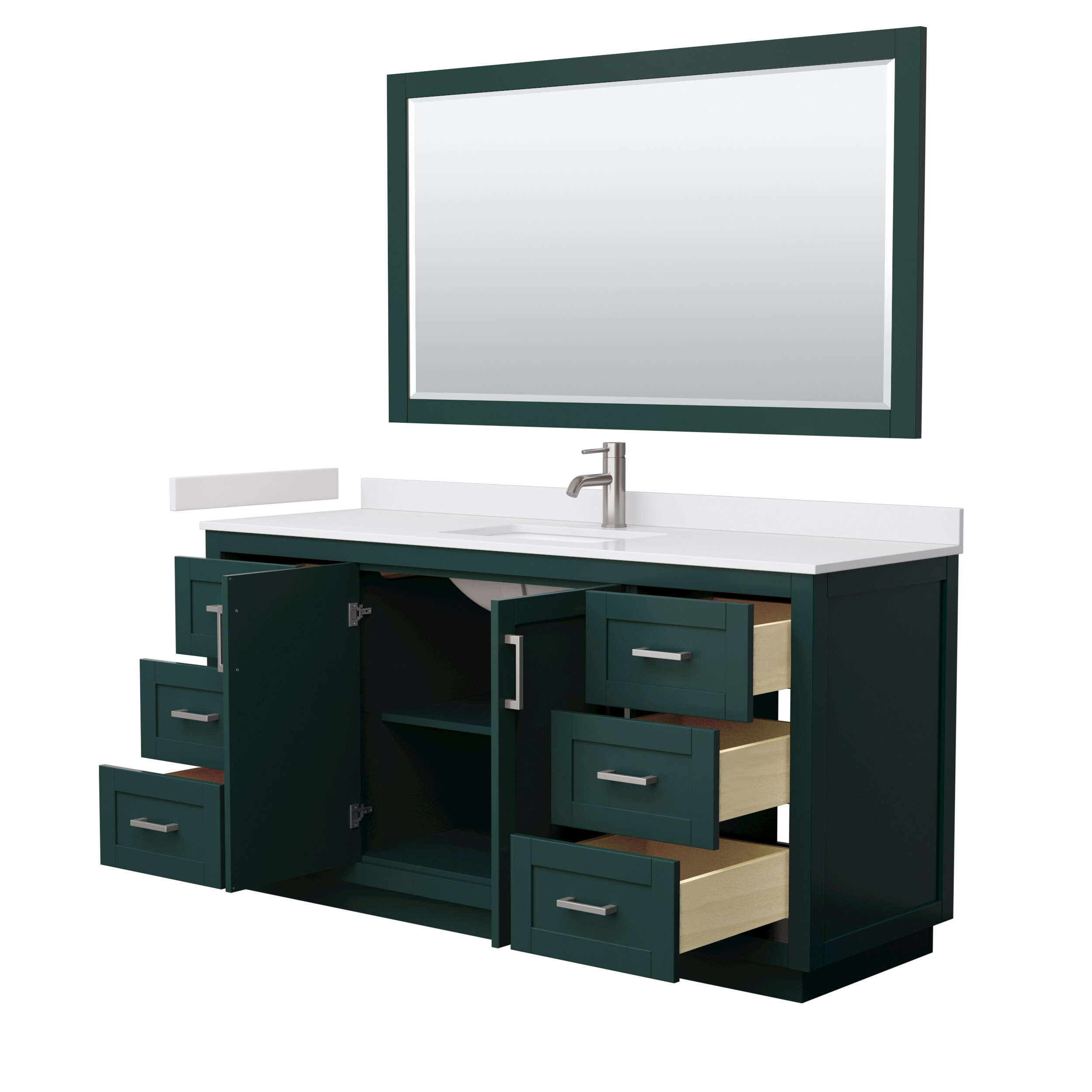Wyndham Collection WCF292966SGEWCUNSM58 Bath-Vanity-Combo - View #3