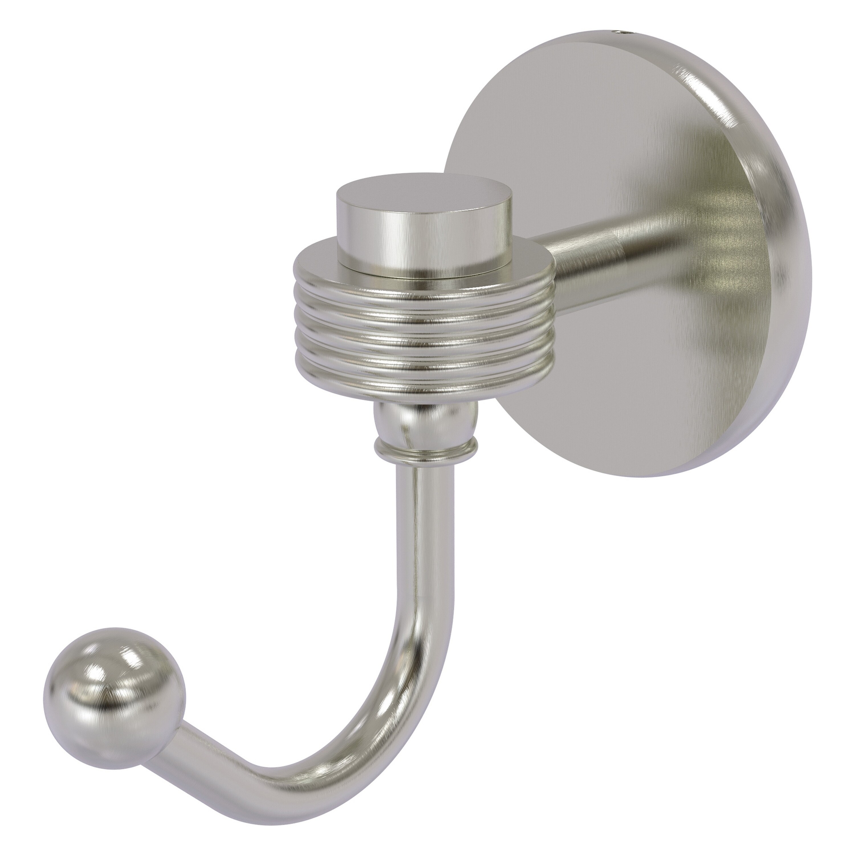 Allied Brass 7120G-SN Satellite Orbit One Satin Nickel Single -Hook Wall mount Towel Hook