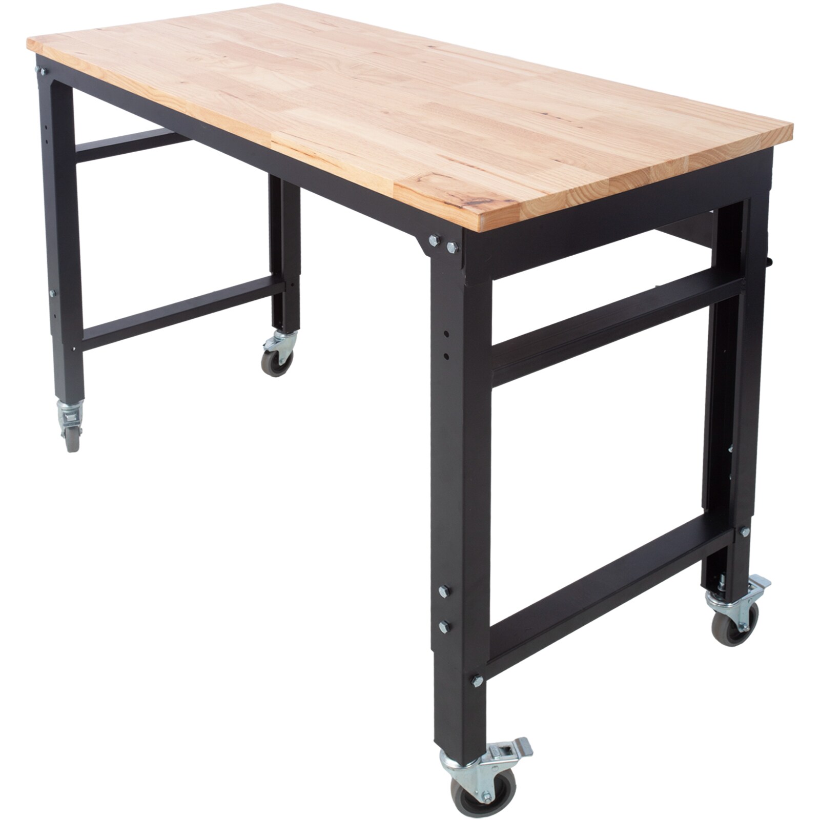 Siavonce 48-in L X 45-in H Black Wood Adjustable Height Work Bench 