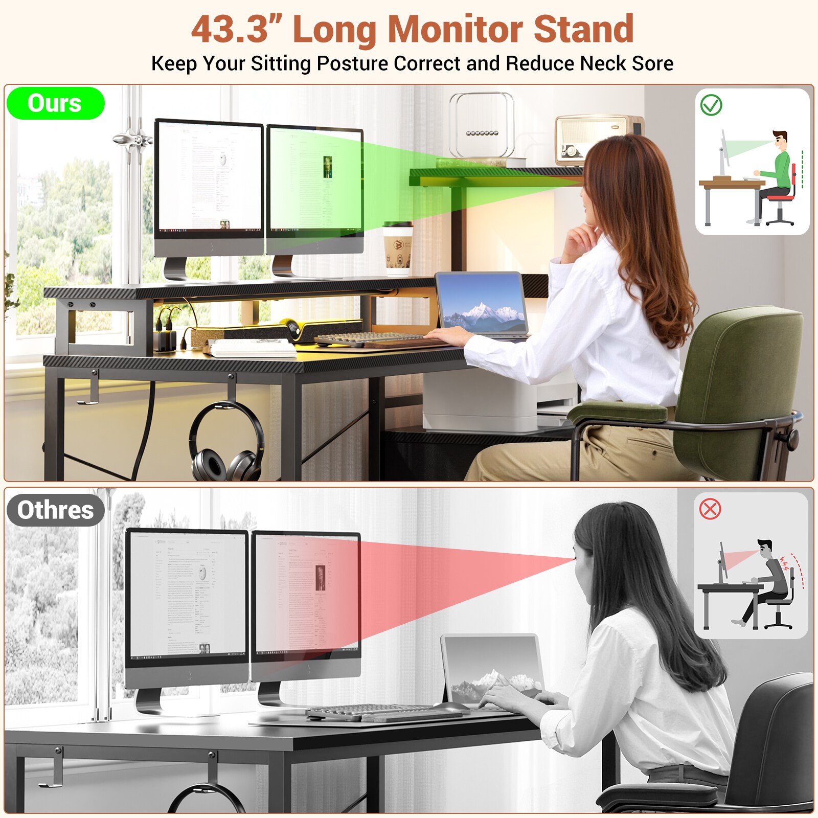Aheaplus PGJFD-LC-B desks - View #6