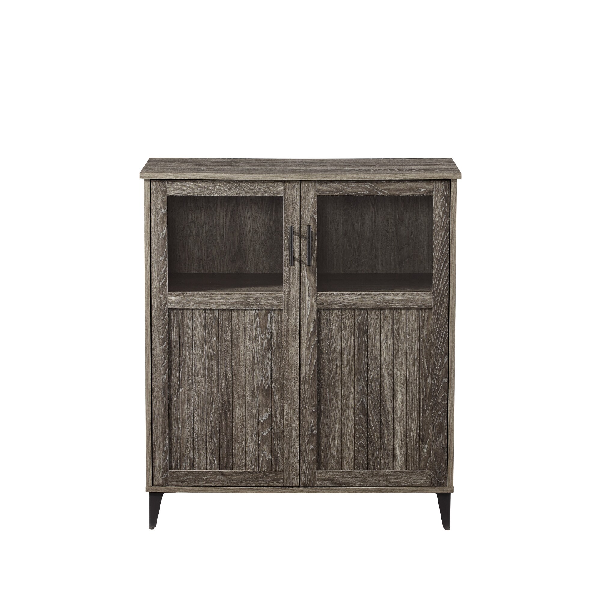 LOVMOR SF-M-B185P169076 Modern GroovedDoor Accent Cabinet Cerused Ash