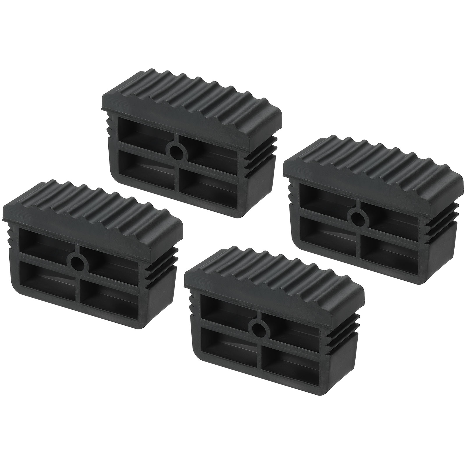 PATIKIL Ladder Feet 4pcs Non Slip Extension Ladder Foot Rubber Pads Cover Security Bumpers Replacement for Ladder Protection Black