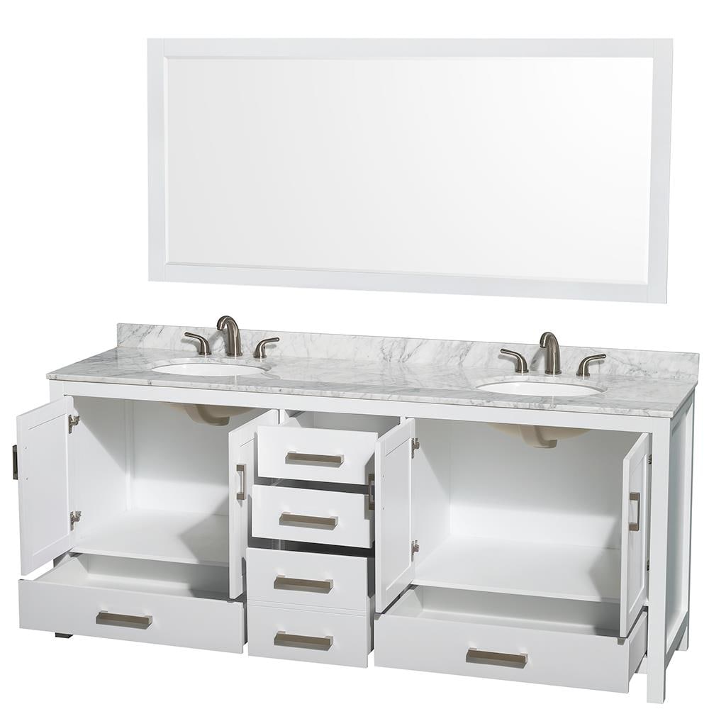 Wyndham Collection WCS141480DWHCMUNOM70 Bath-Vanity-Combo - View #2