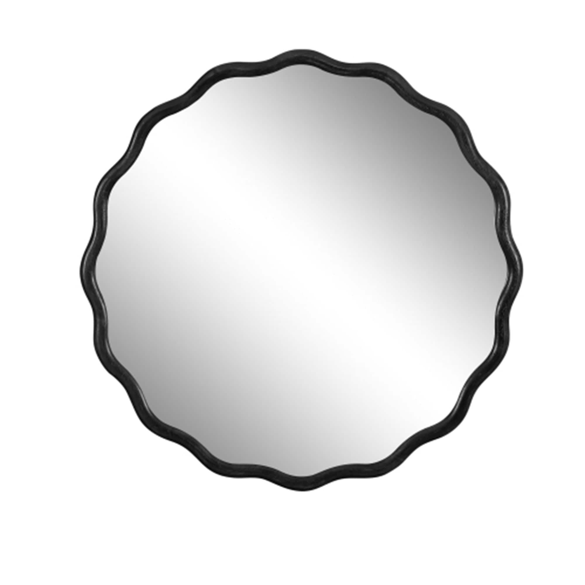 ES-DIY ZF3131ROBK 31-Inches W x 31-Inches H Round Black Framed Vanity Mirror