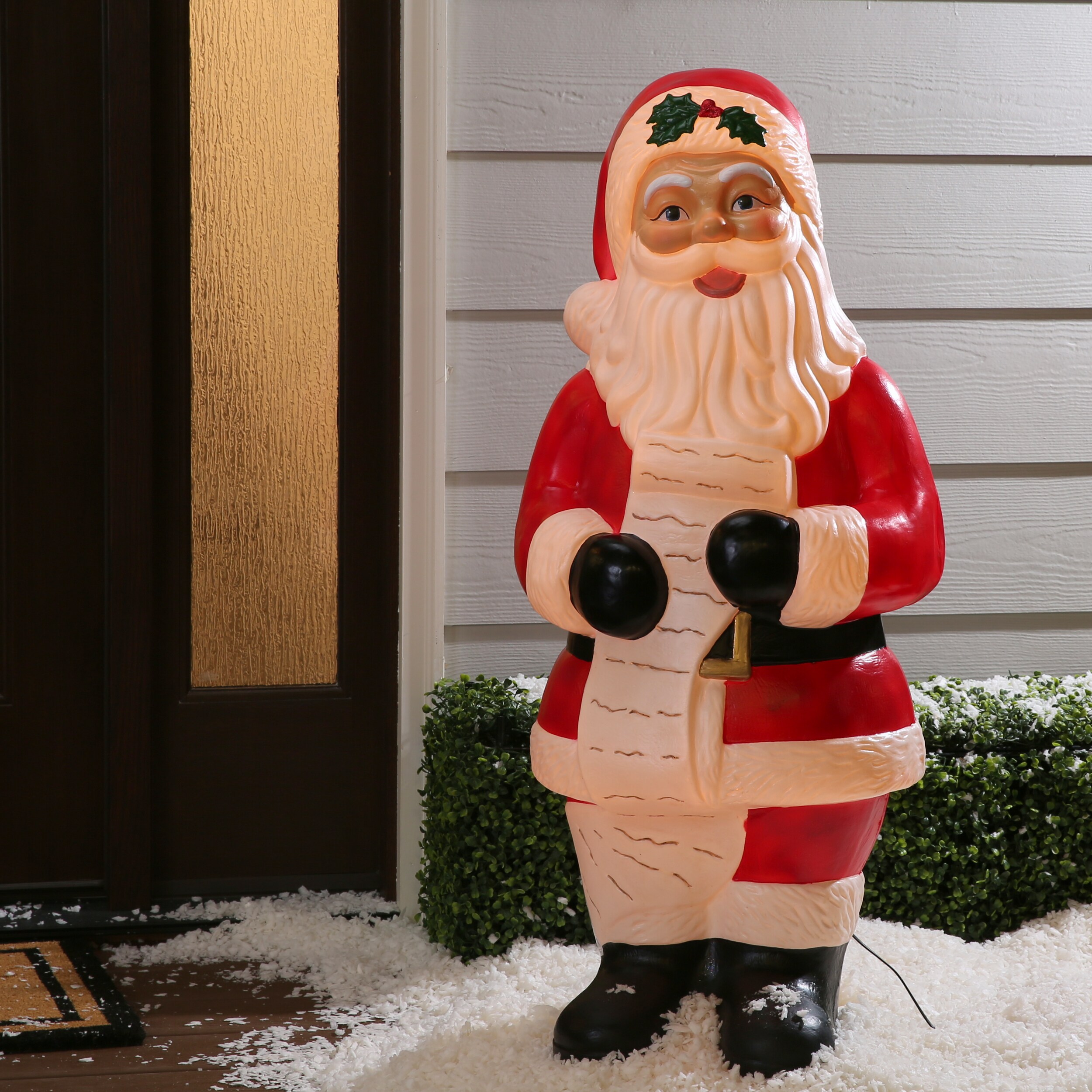 Holiday Living 40-in Mailbox Free Standing Decoration with White  Incandescent Lights at
