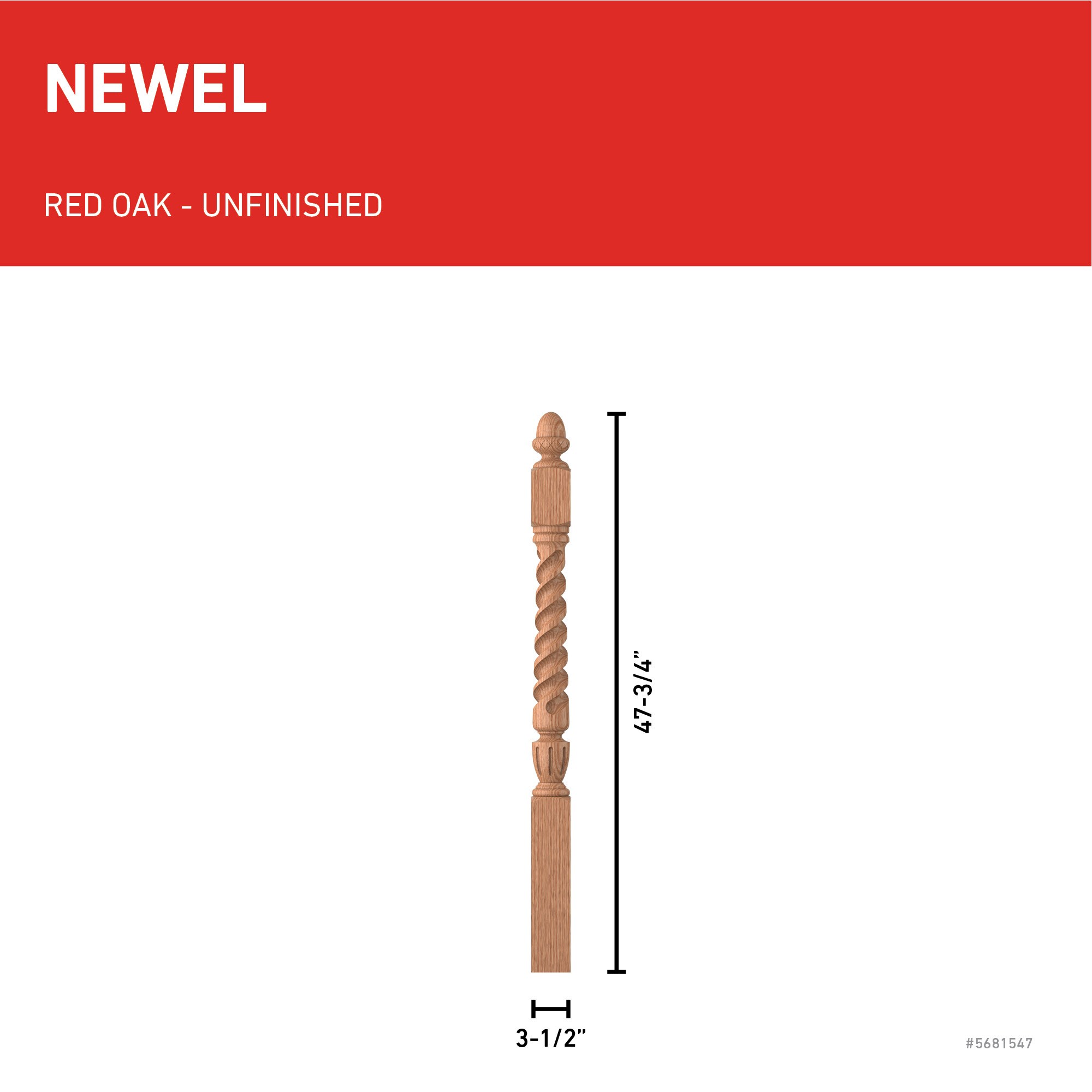 L.J. Smith Stair Systems LJT-3040-O Interior-Stairpart-Newel-Posts - View #3