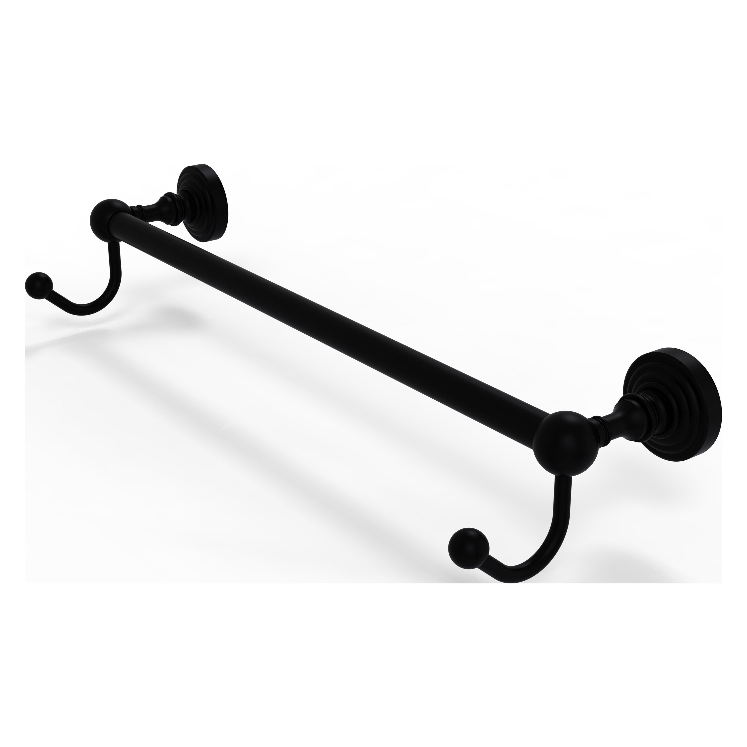 Allied Brass WP-41-24-HK-BKM Waverly Place 24-in Matte Black Wall mount Single Towel Bar
