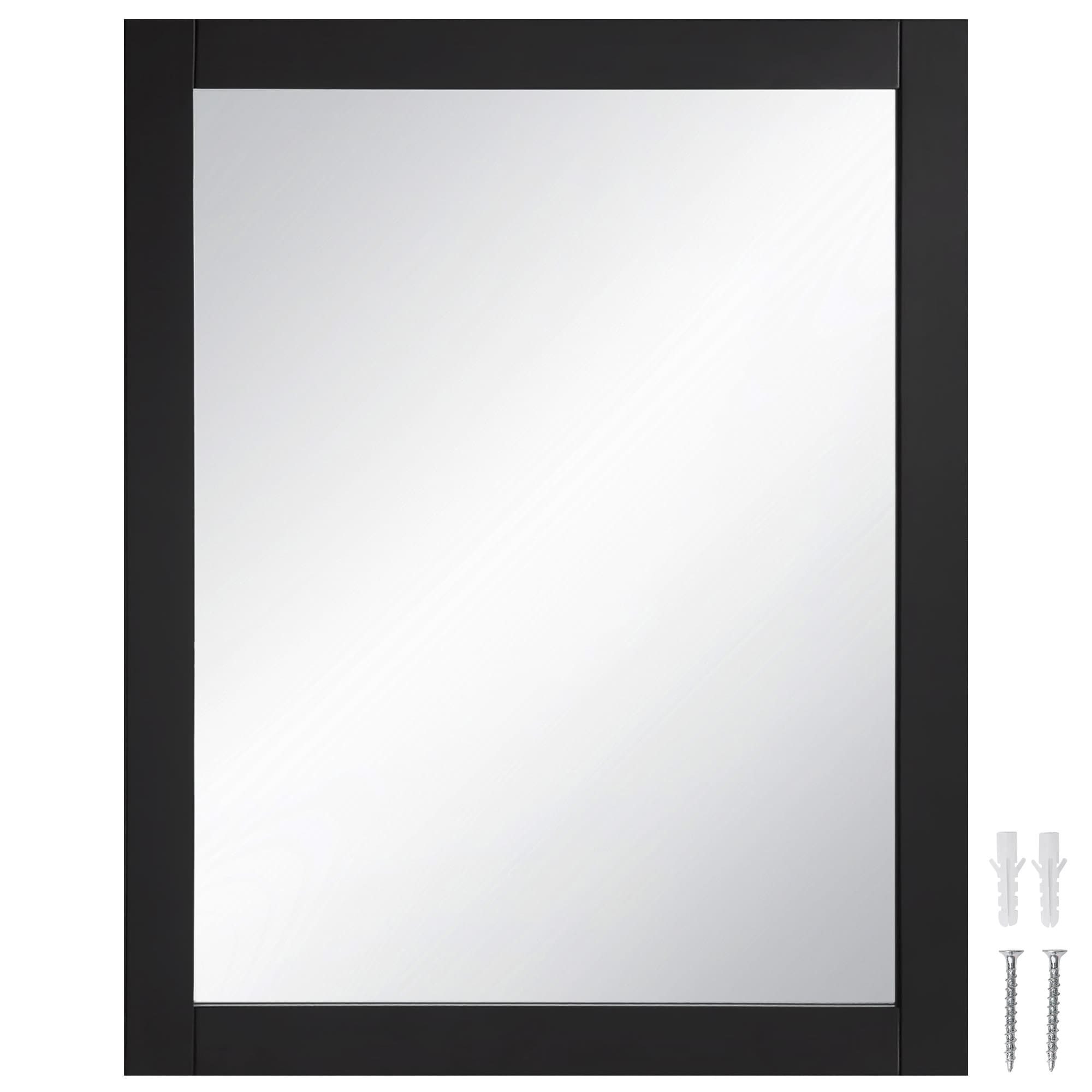Design House 547083-ESP Shorewood 24-in x 30-in Framed Rectangle Bathroom Vanity Mirror ( Espresso )