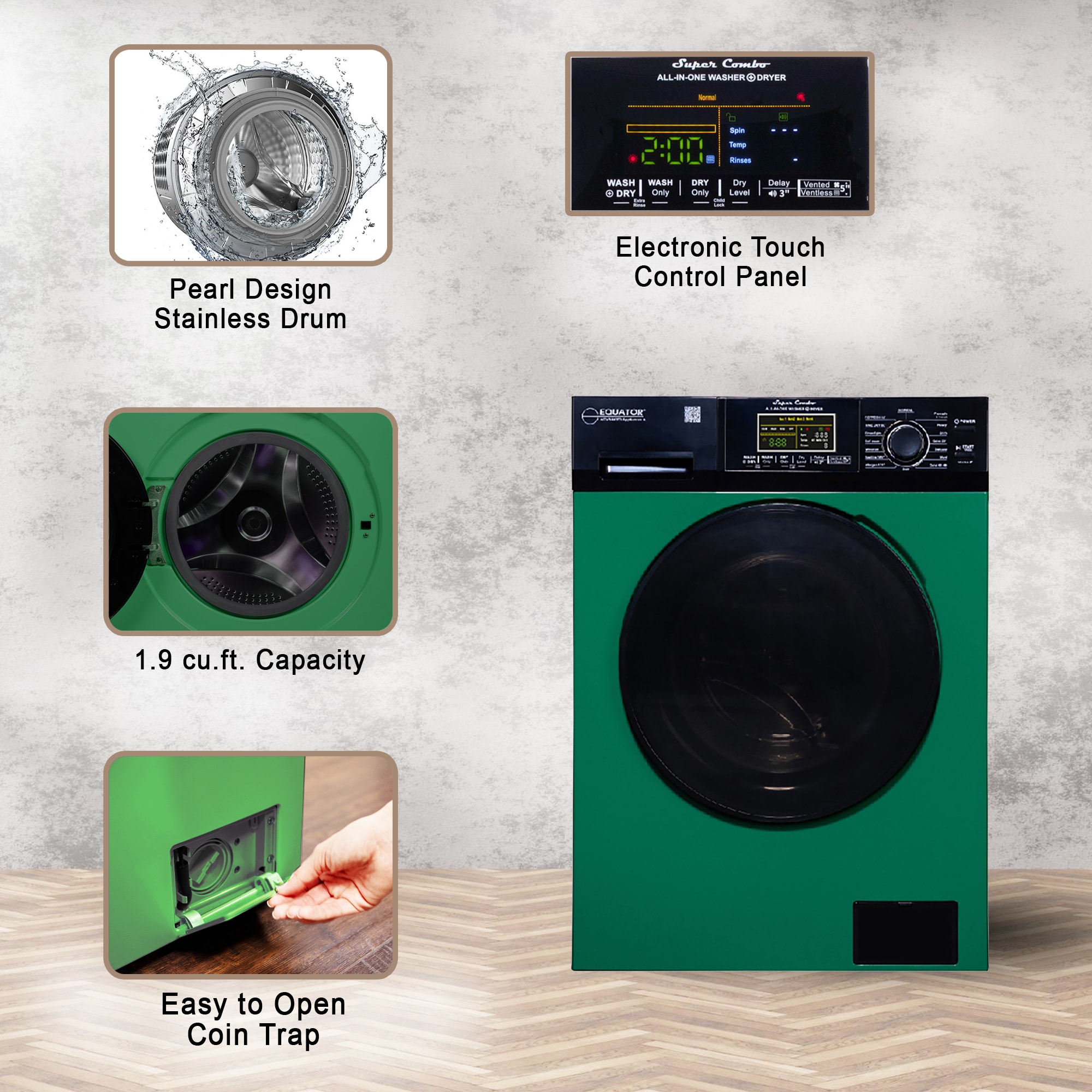Equator Advanced Appliances EZ 5500 CV GREEN Combination-Washers-Dryers - View #17