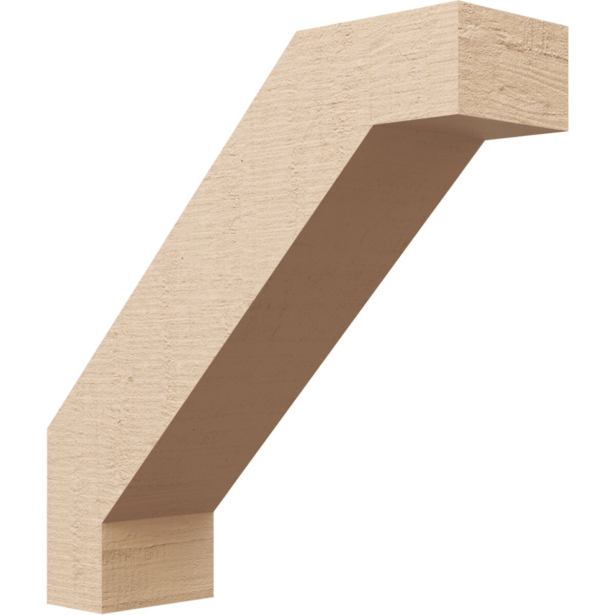 Ekena Millwork BRCUR05X18X18BURRCPR 5-in x 18-in x 18-in Primed Urethane Burlington Rough Cedar TimberThane Knee Brace
