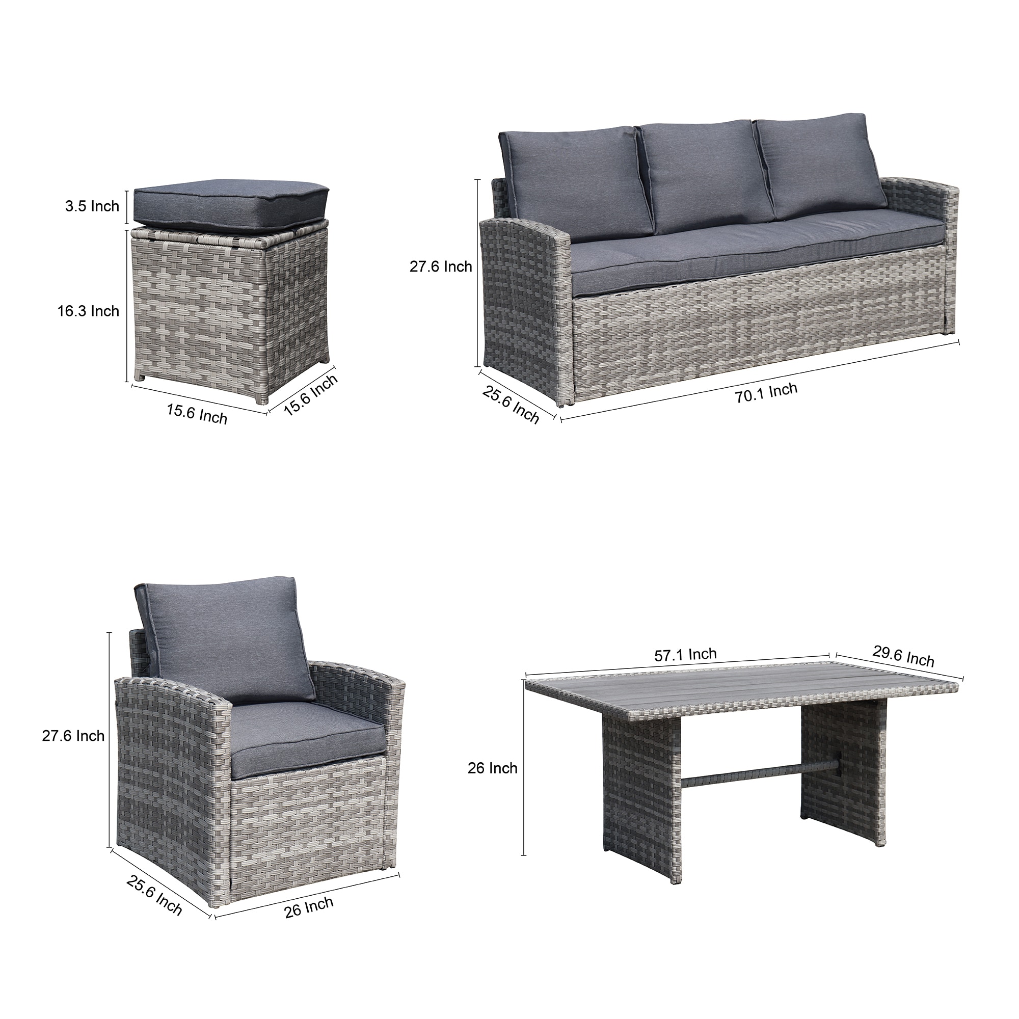Flynama YC-V-W376-S00015 Patio-Conversation-Sets - View #8