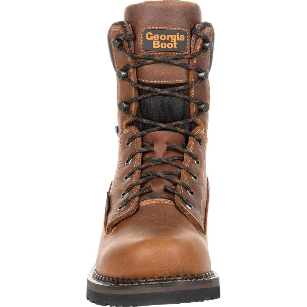 Georgia Boot Mens Brown Waterproof Work Boots Size: 8.5 Medium in the ...