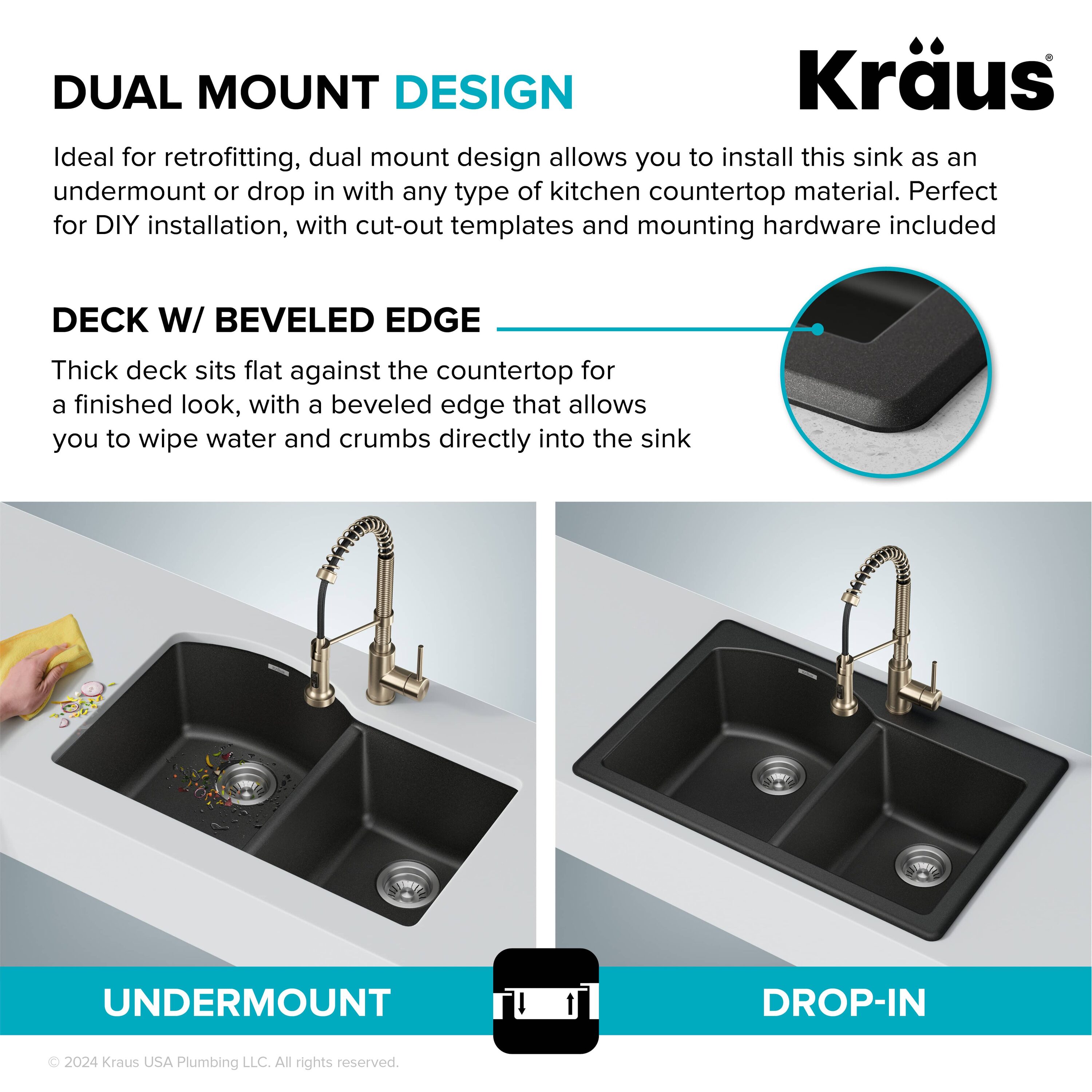 Kraus KGD-50BLACK Kitchen-Sinks - View #8