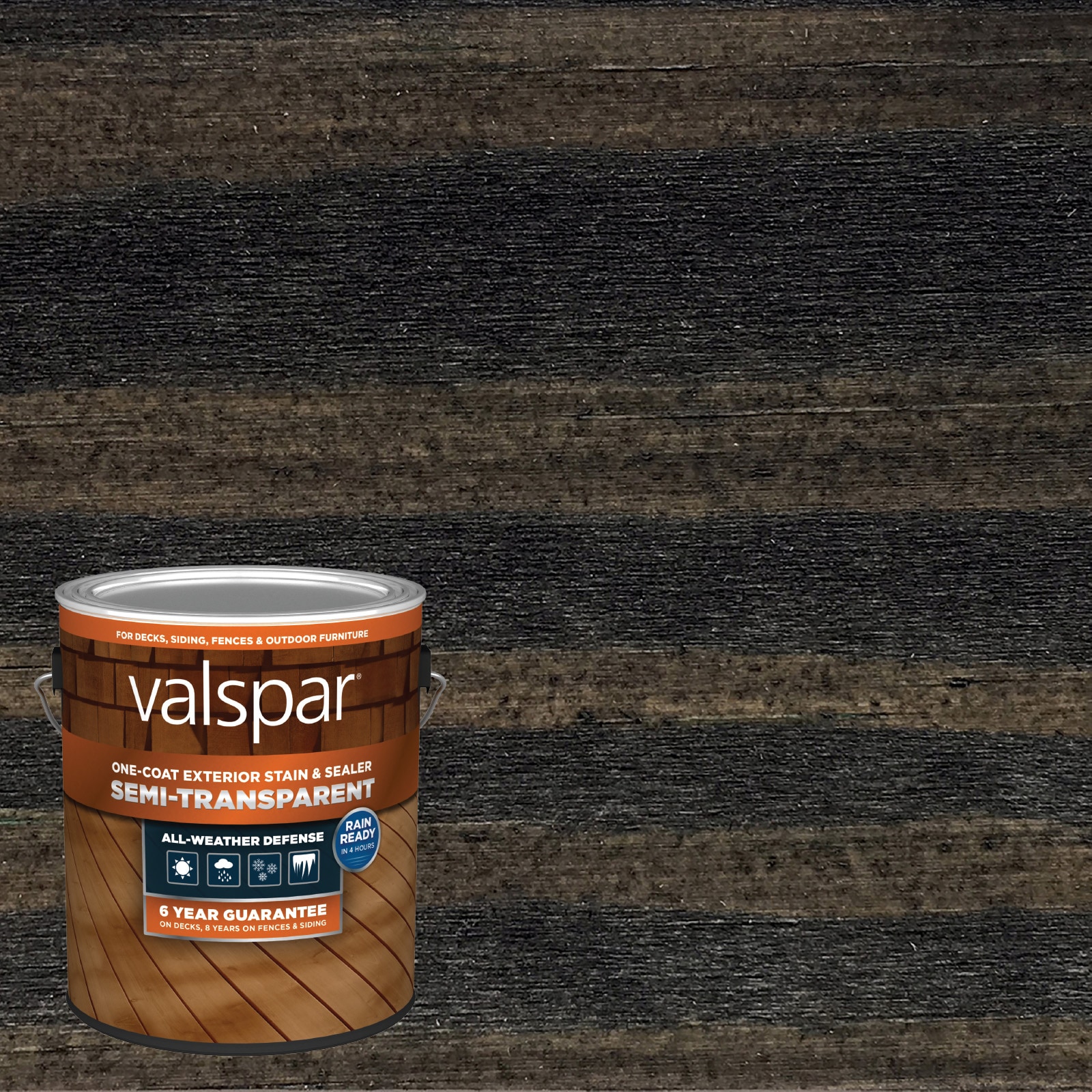 One-Coat Semi-Transparent Stain & Sealer - Valspar® Stain