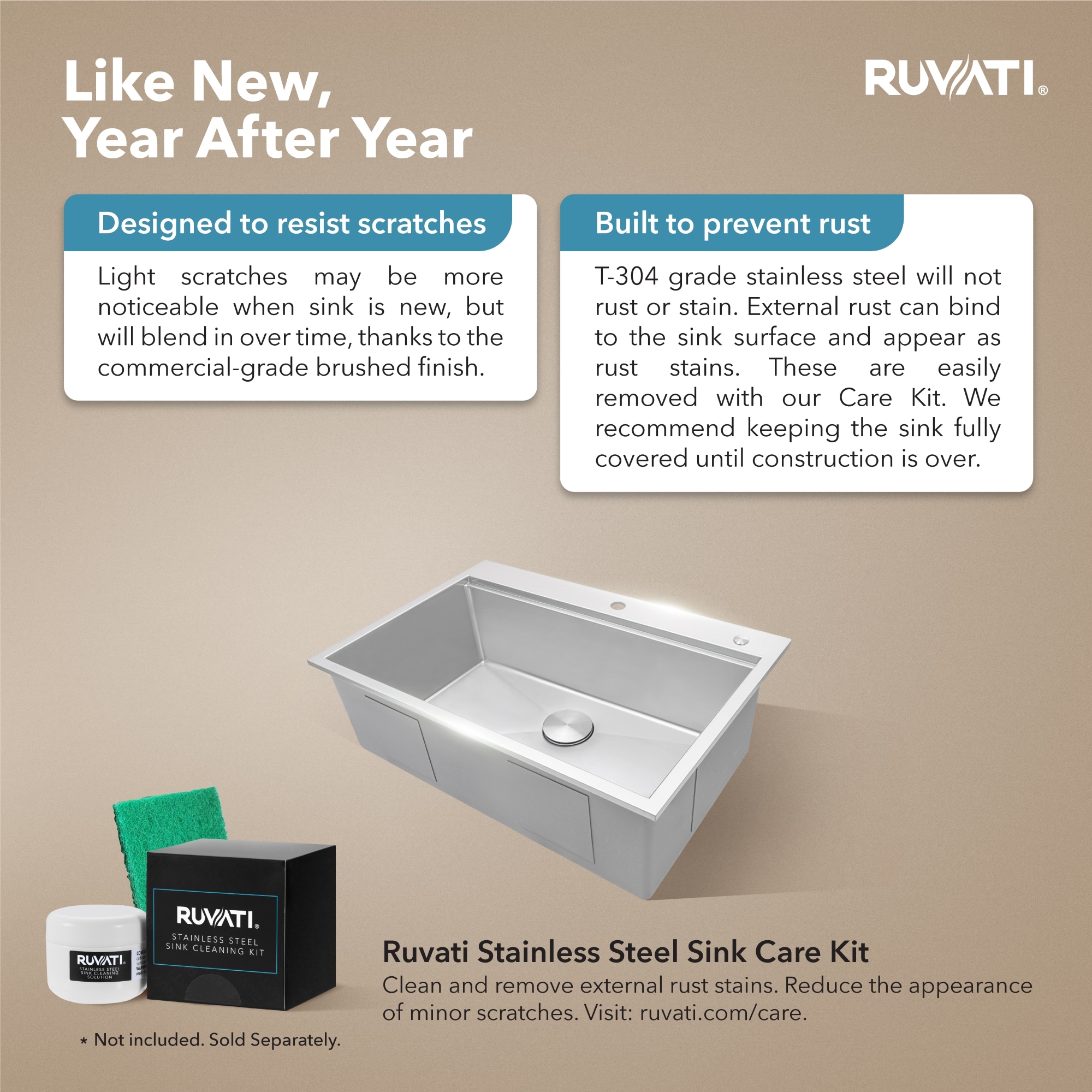 Ruvati RVH8030 Kitchen-Sinks - View #8