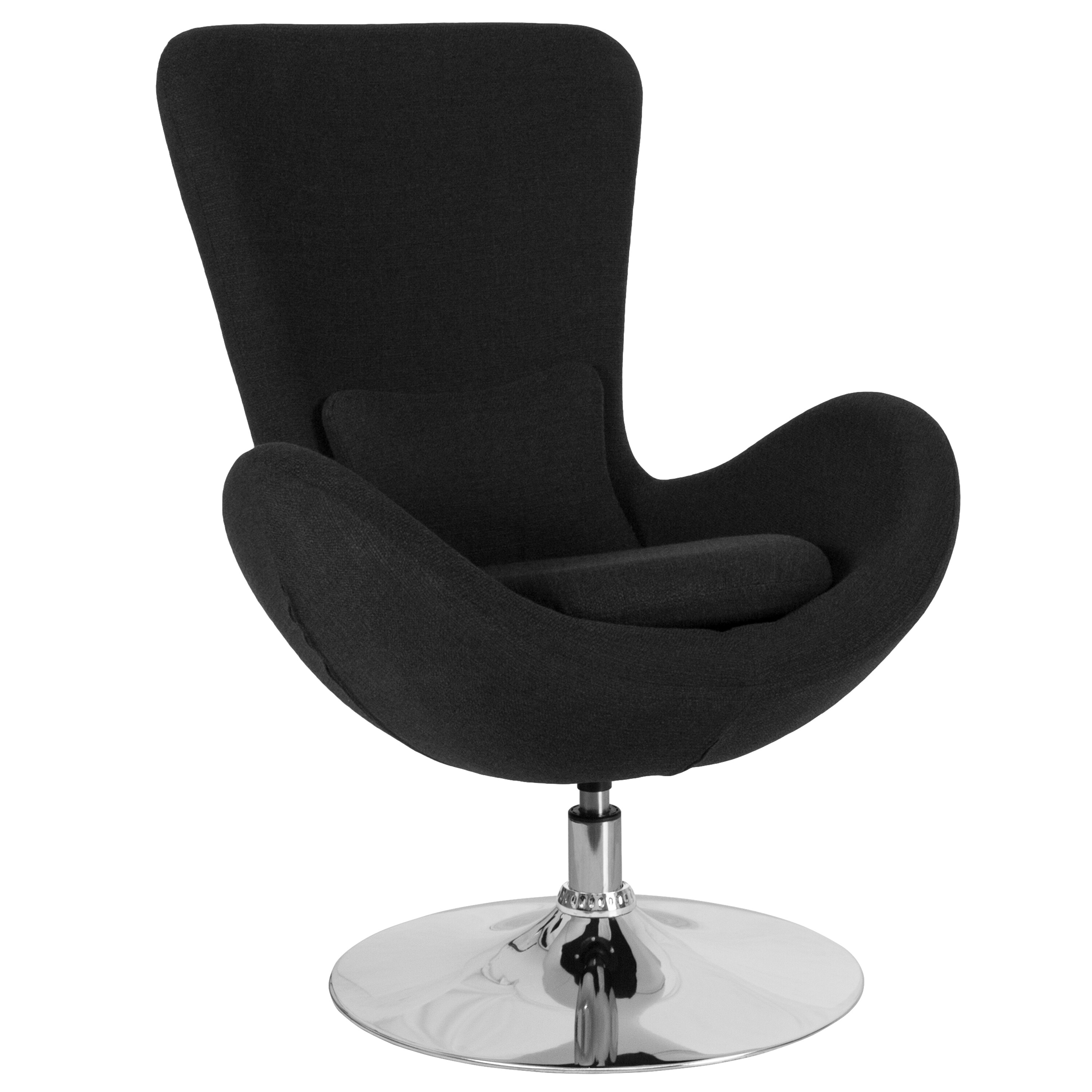 black fabric arm chair