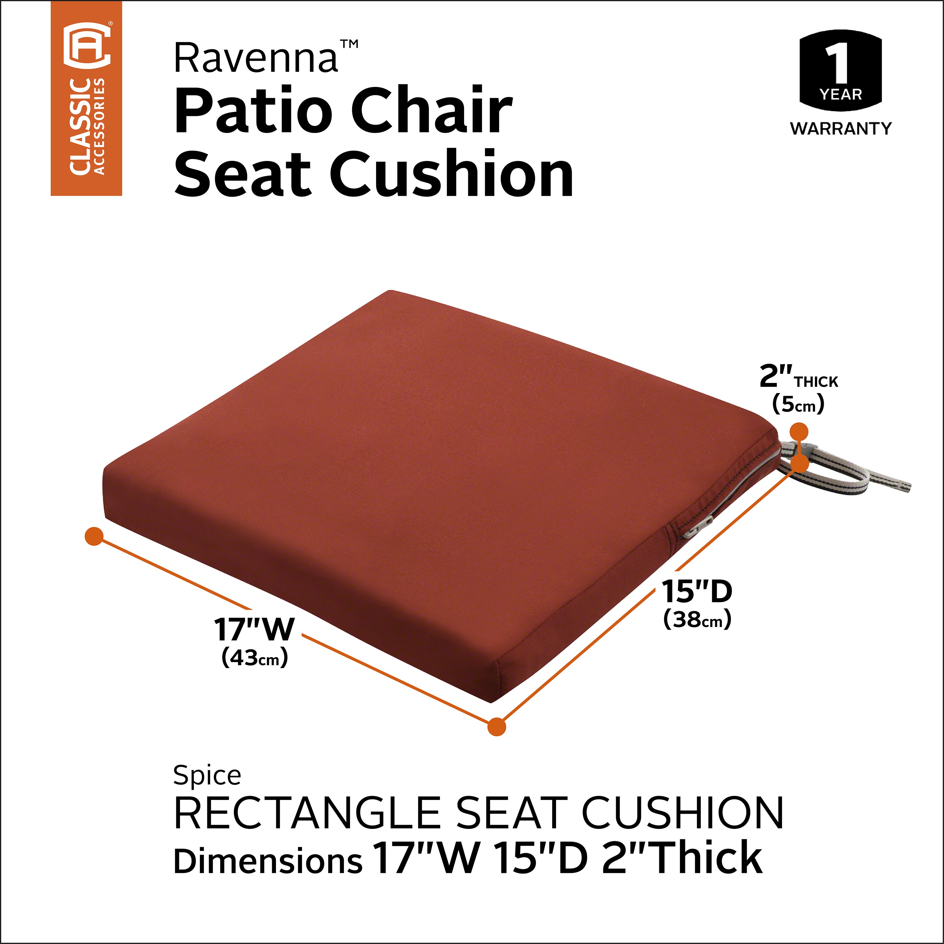 Classic Accessories 62-030-SPICE-EC Patio-Furniture-Cushions - View #6