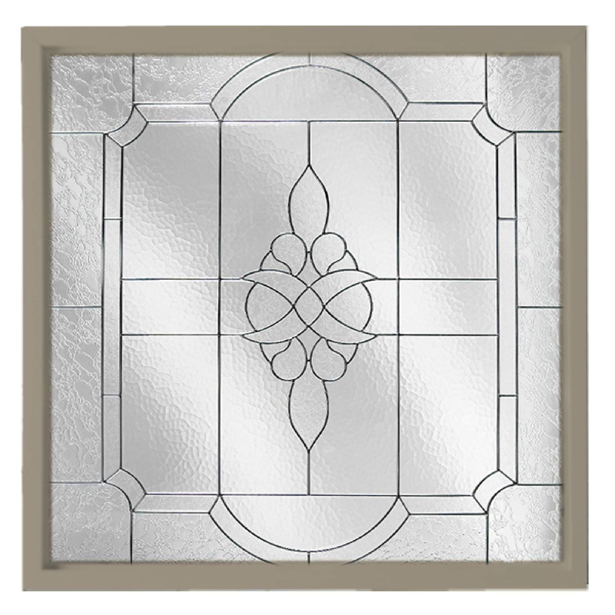 Hy-Lite Victorian Private Elegance Decorative Glass Driftwood Square Picture Window