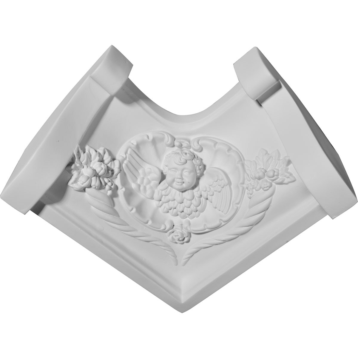 Ekena Millwork MIC03X03ED Edinburgh 3-3/4-in x 3-3/4-in Interior Primed Polyurethane Traditional 169532 Inside corner Crown Moulding Block