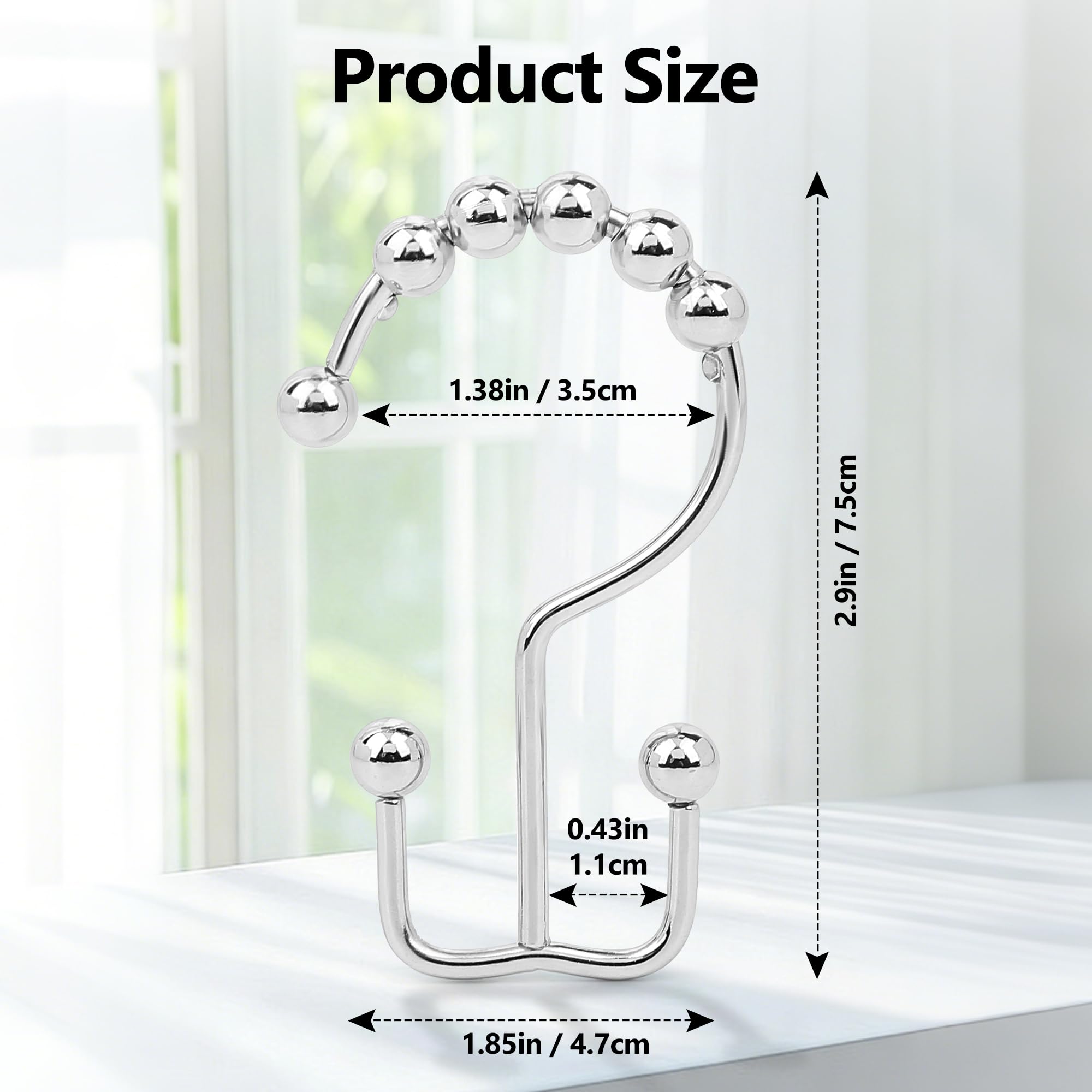 Aoibox LAB4VDPX Shower-Rings-Hooks - View #2
