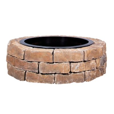 43 5 In X 12 Concrete Fire Pit Kit, Stacked Stone Fire Pit Kit