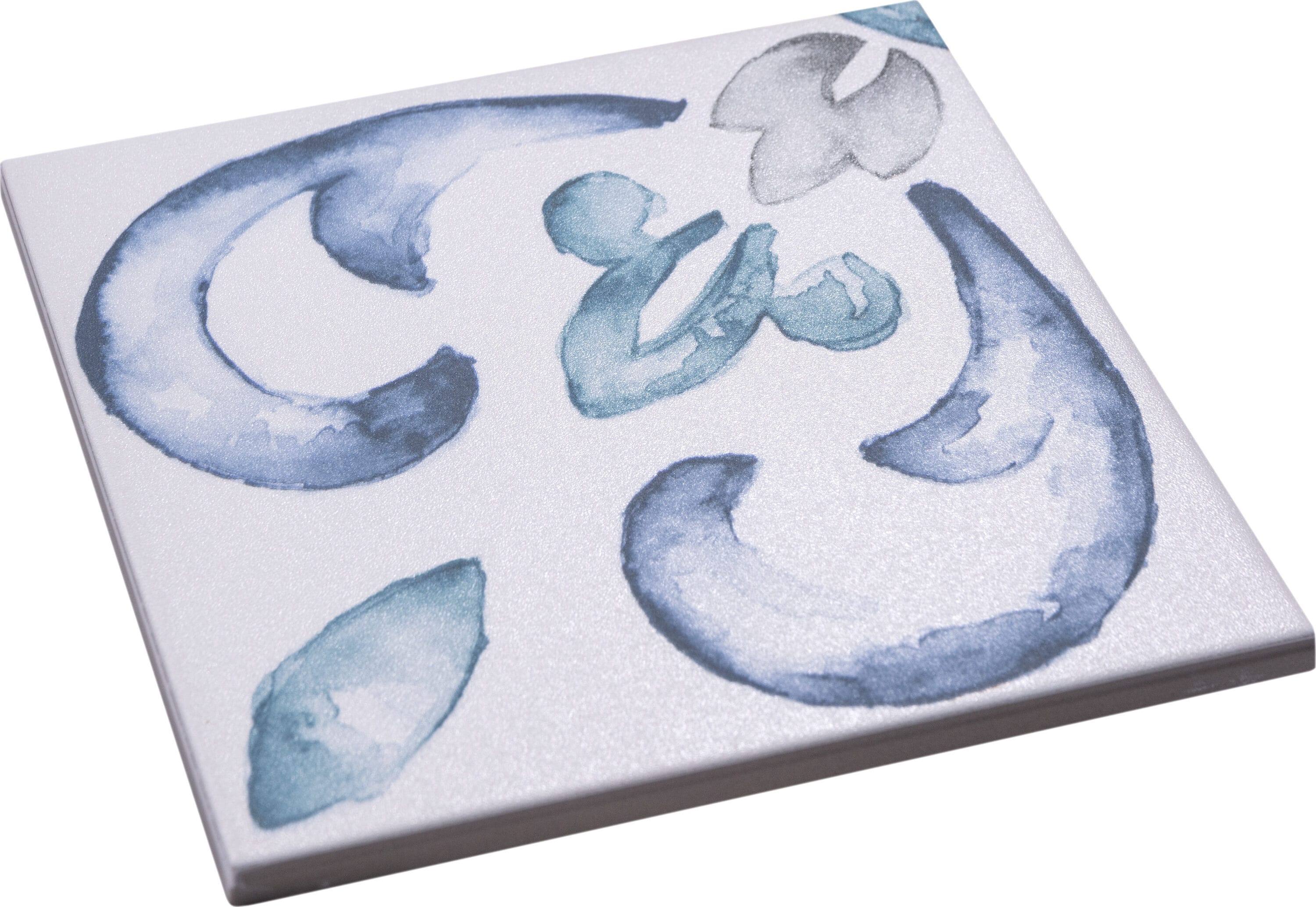 Saint Germain 6" x 6" Matte Hand-Painted Porcelain Tile
