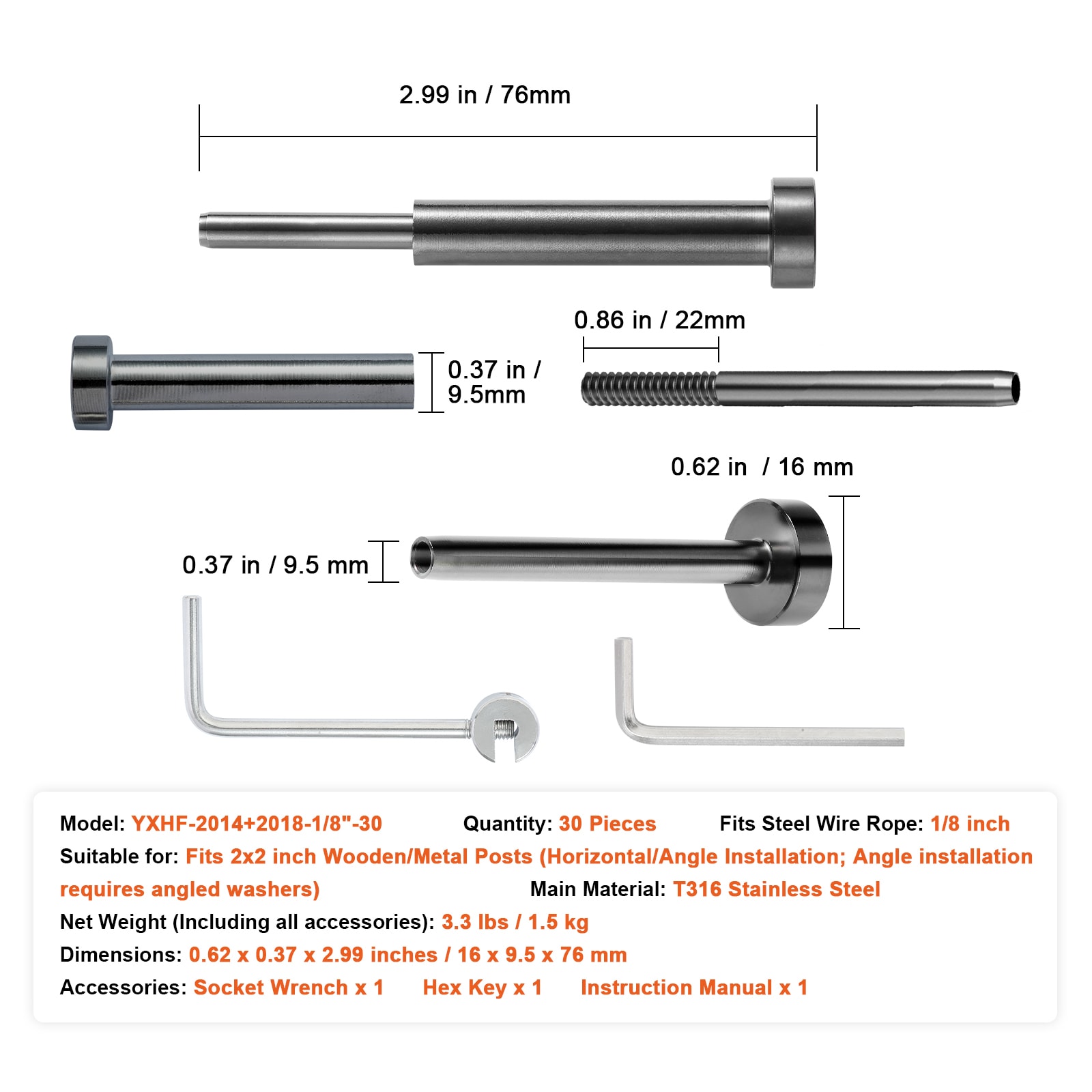 VEVOR SCYXZJQHS30J04752V0 railings - View #7