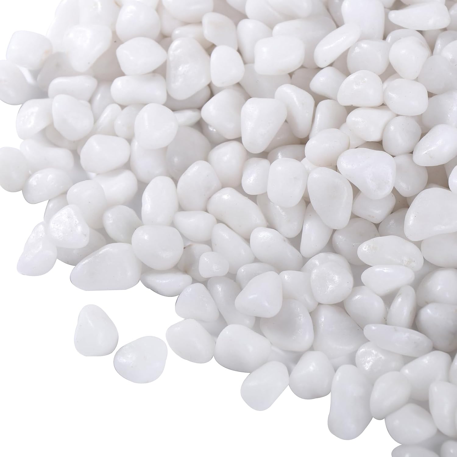 EFCUT 5 LB White Pebbles for Plants 3/8 inch White Rocks for Vases Landscaping Small Decorative Stones for Indoor Outdoor Polished