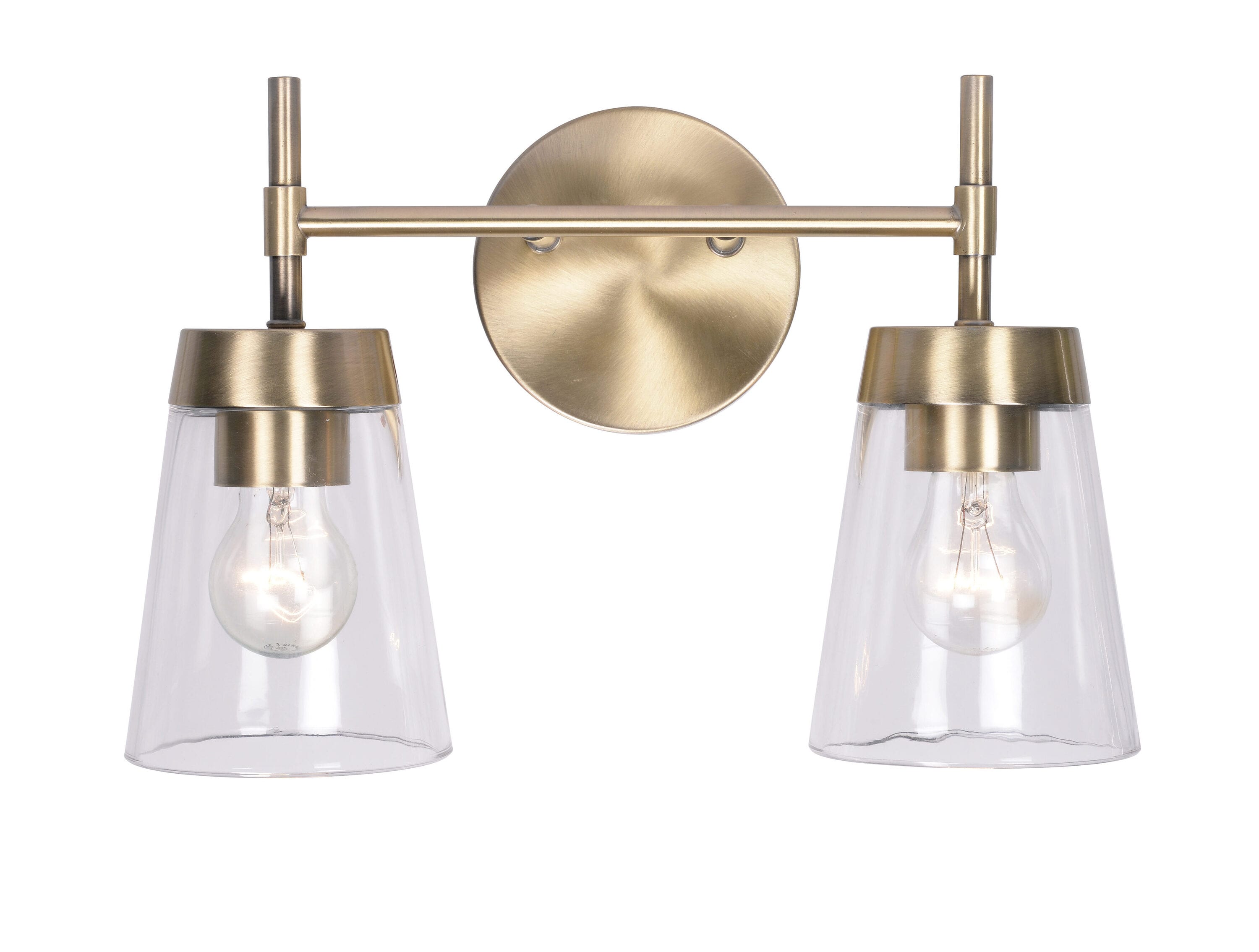 Kenroy Home Delgado 14.76-in 2 Light Antique Brass Transitional Bathroom Vanity light