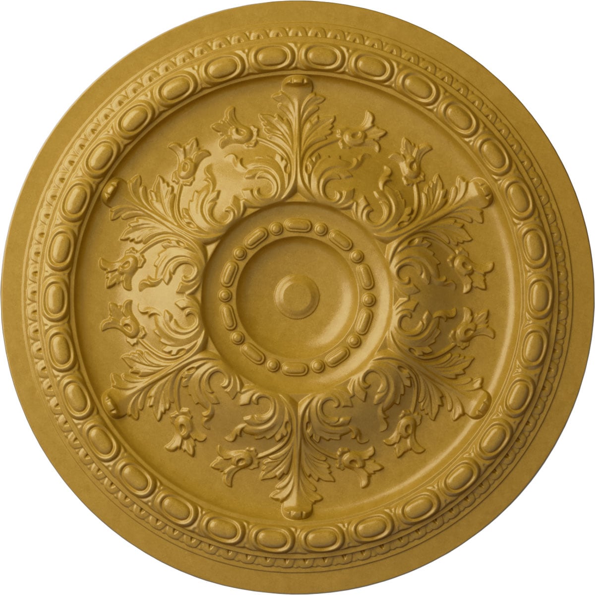 Ekena Millwork CM38OSIGS Oslo 38.375-in W x 38.375-in L Painted Iridescent Gold Polyurethane Whole Ceiling Medallion