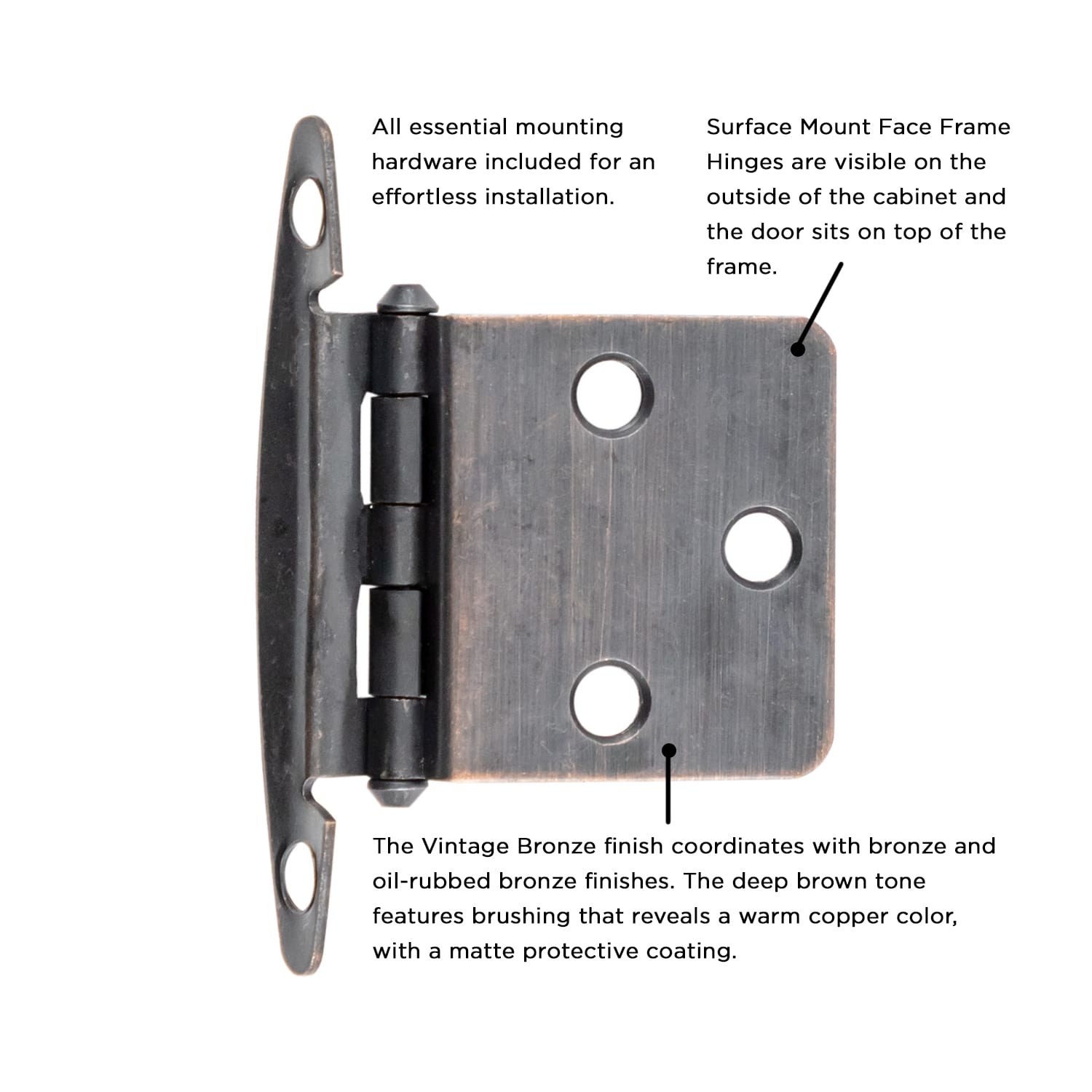 Hickory Hardware P139-VB-10B Cabinet-Hinges - View #4