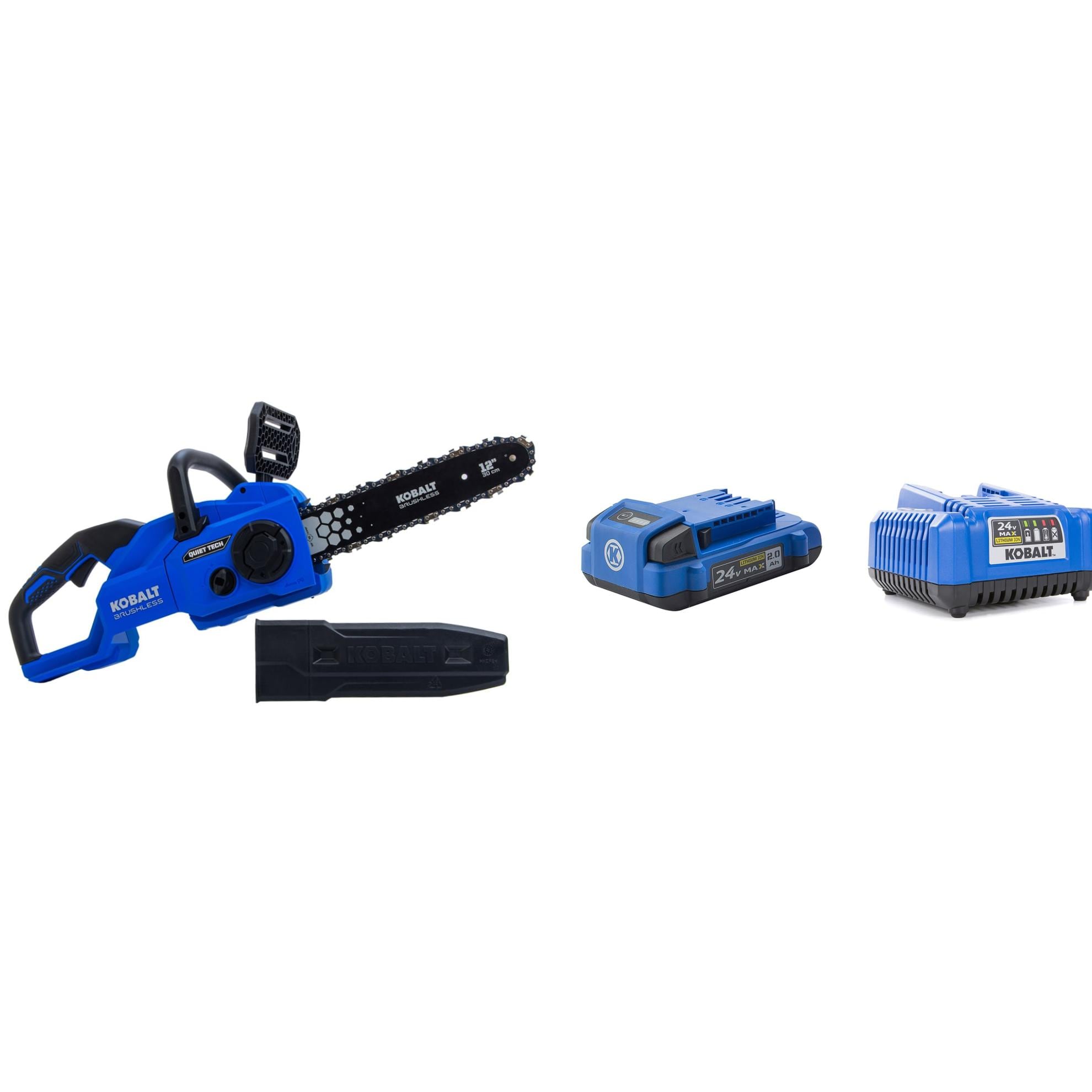 Kobalt 24V QUIET TECH Brushless 12-in Chainsaw Starter Kit