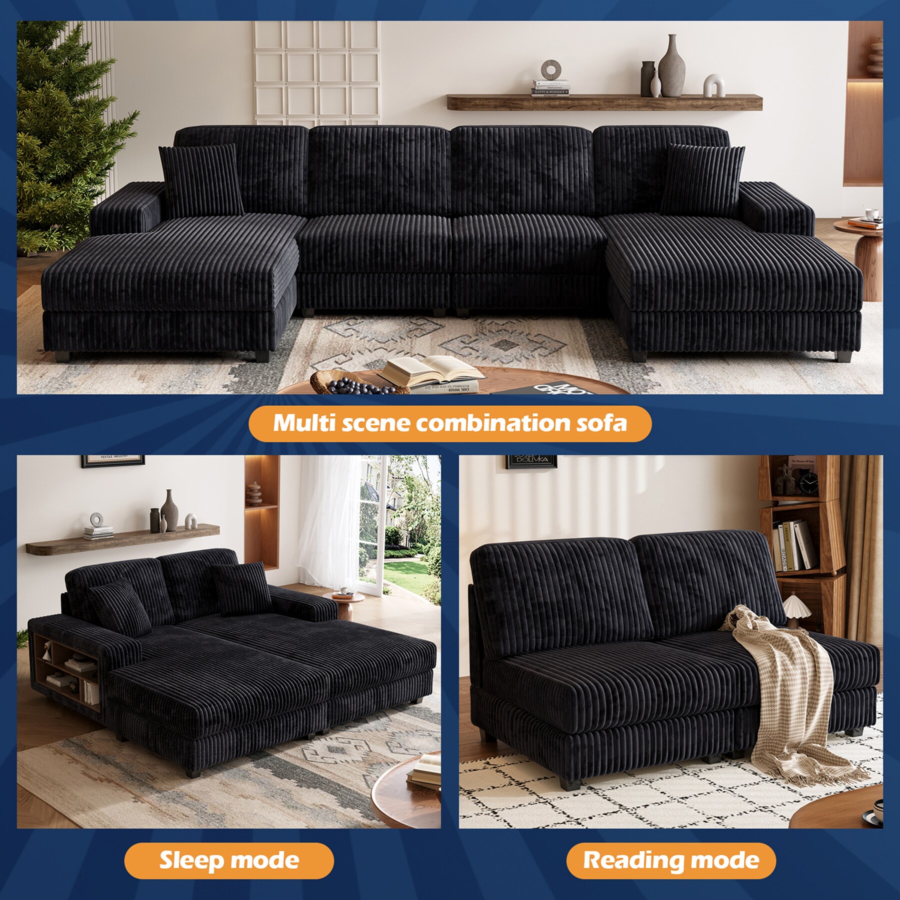 SINOFURN SYD7800014BL Sofas-Loveseats - View #6