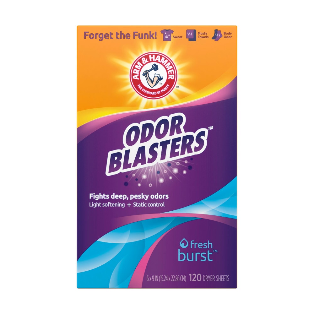 Arm & Hammer 3320097598 Fresh Burst Fabric Softener Dryer sheets 120 -Count