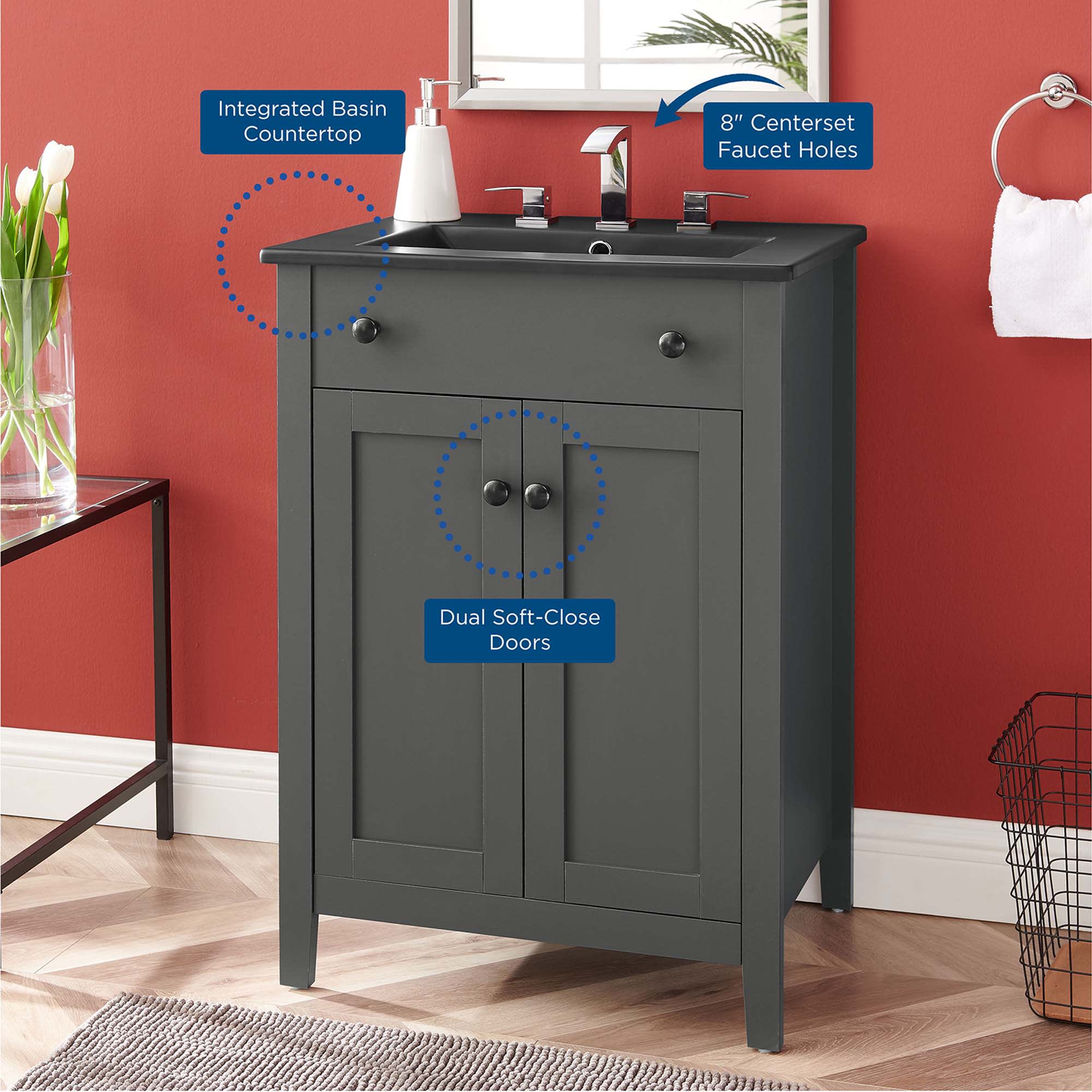 Modway EEI-5354-GRY-BLK Bath-Vanity-Combo - View #2