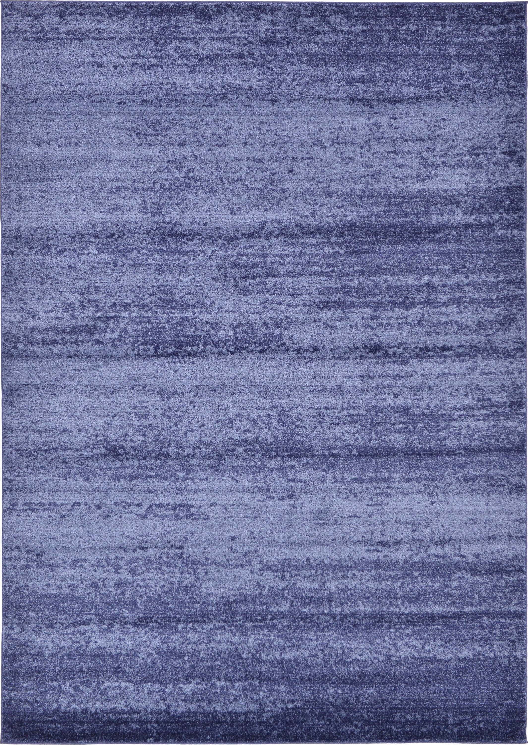Unique Loom 3132877 Lucille Del Mar 7 x 10 (ft) Loomed Polypropylene Navy Blue/Blue Rectangular Indoor Distressed/Overdyed Area rug