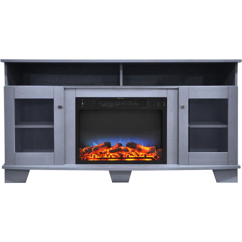 Cambridge 59.1-in W Slate Blue Fan-Forced Electric Fireplace CAM6022-1SBLLED Uae Electronic uaeelectronic.com