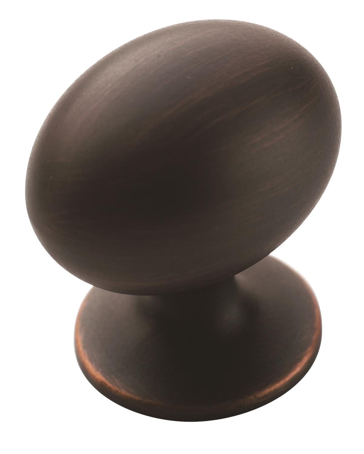 Allison Oval Oil Rubbed Bronze Cabinet Knob with Hardware