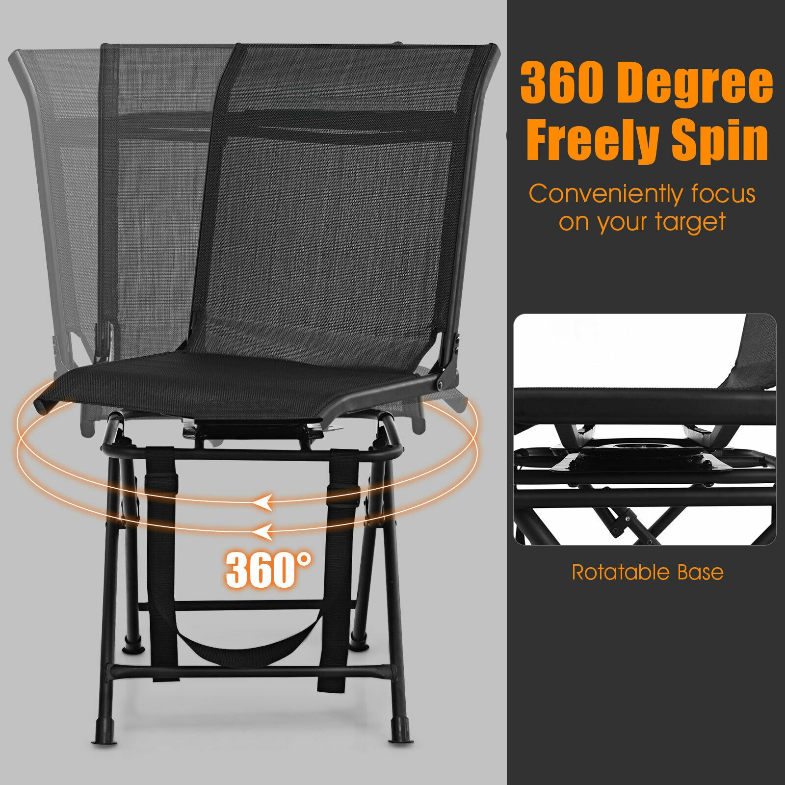 WELLFOR DOJ70724 Beach-Camping-Chairs - View #3