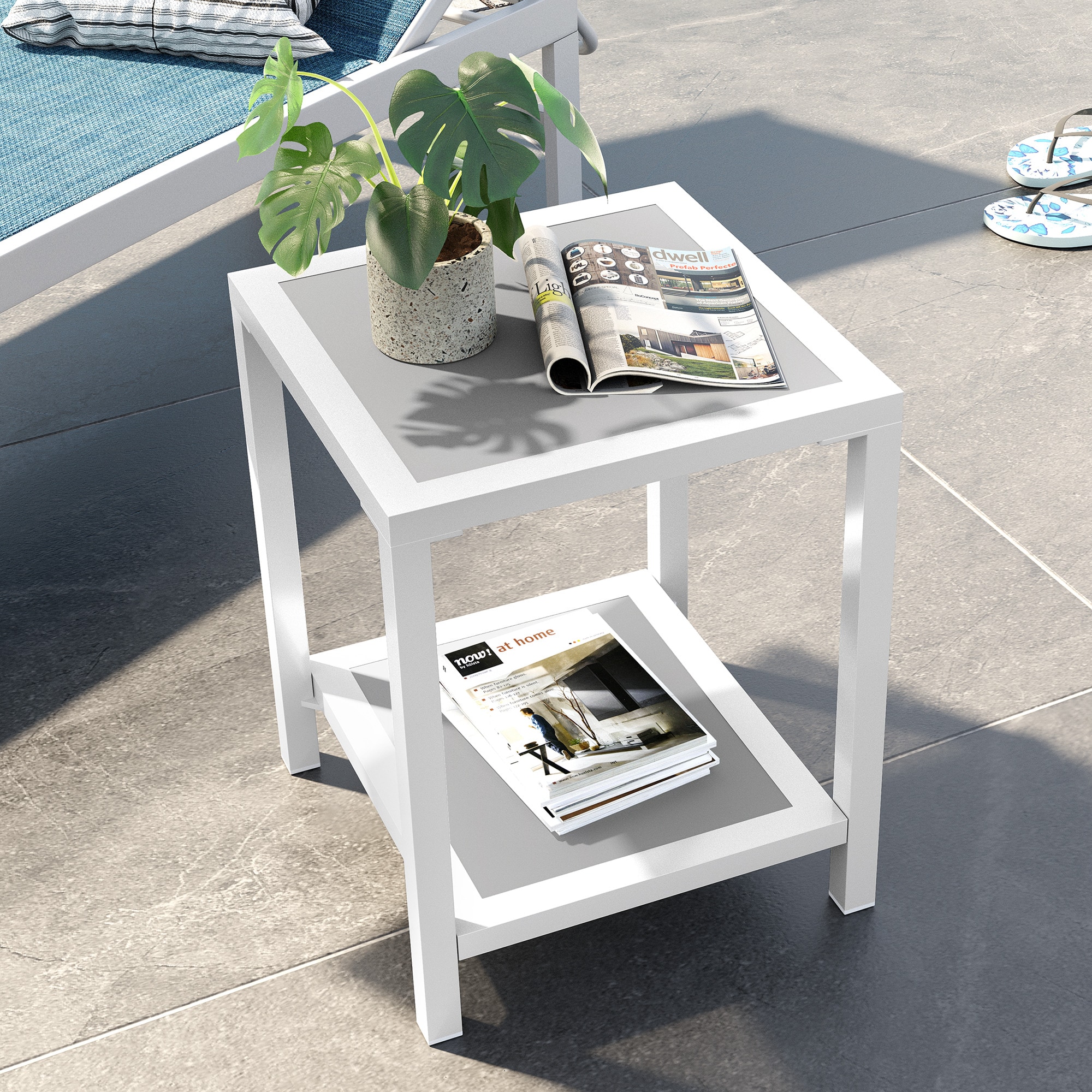 Crestlive Products CL-TB048WHT Patio-Tables - View #4