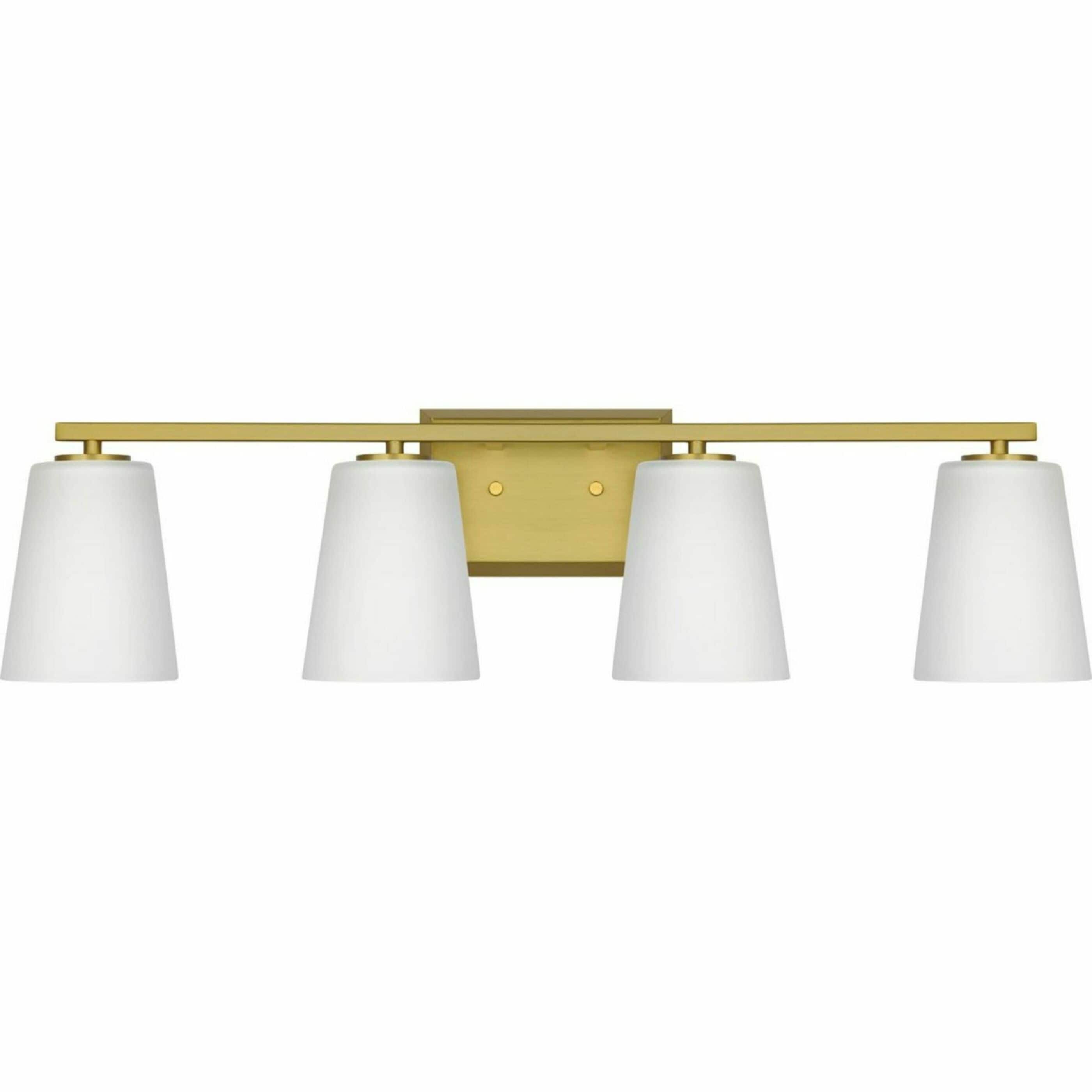 Progress Lighting P300464-191 Vertex 29-in 4 -Light Brushed Gold Modern/contemporary Vanity light