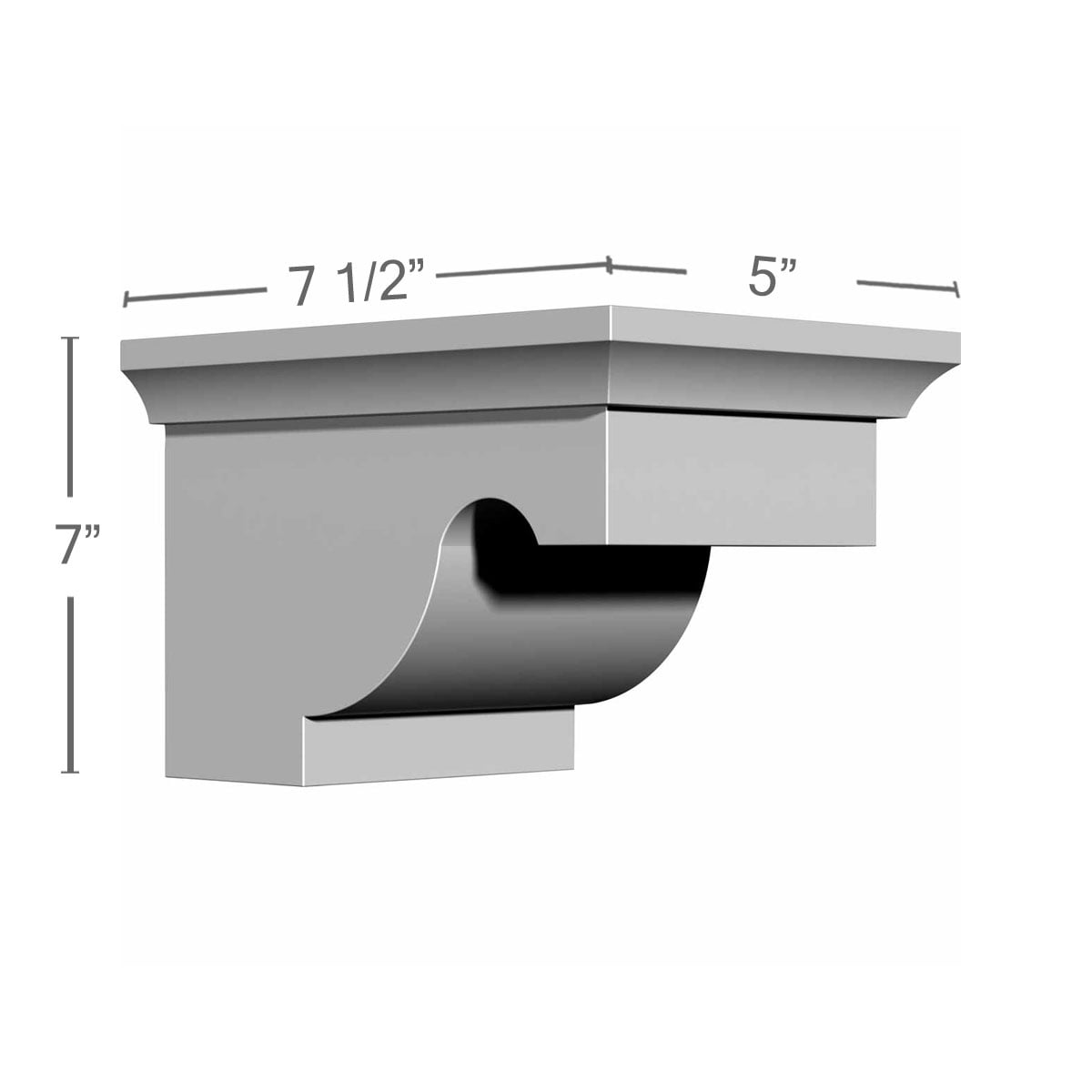 Ekena Millwork BKT07X07X05DU Exterior-Brackets-Braces - View #2