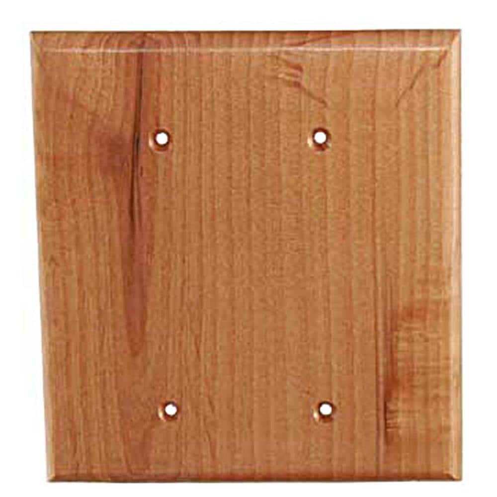 Sierra Lifestyles 682486 2 -Gang Specialty Size Alder Wood Indoor Blank Wall Plate