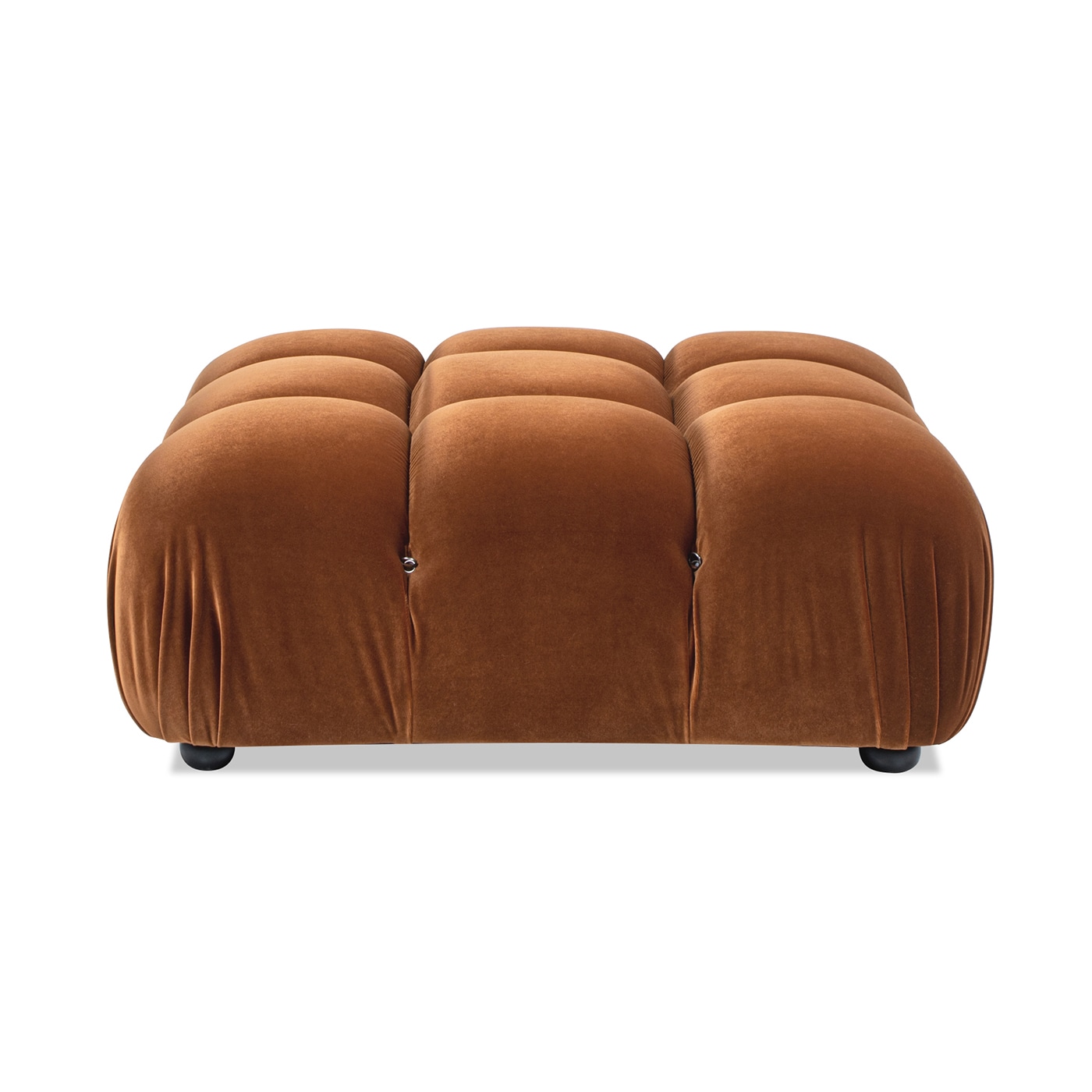 Jennifer Taylor Home LMVO-84260 Marcel Bubble Modular Modern Burnt Orange Velvet Ottoman