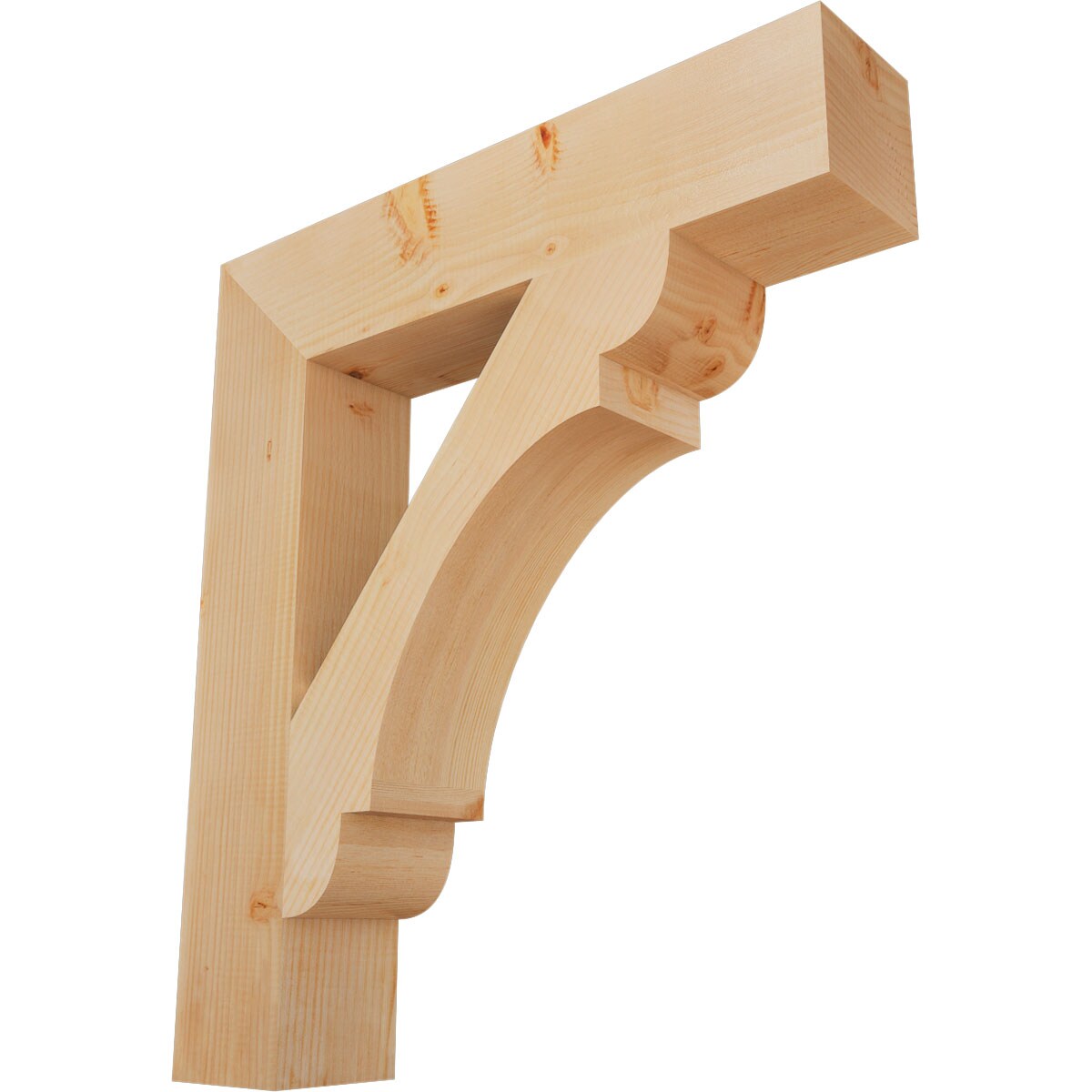 Ekena Millwork BKT06X30X34OLY05SDF Olympic block smooth 5-1/2-in x 30-in x 34-in Douglas fir Brown Wood Standard bracket