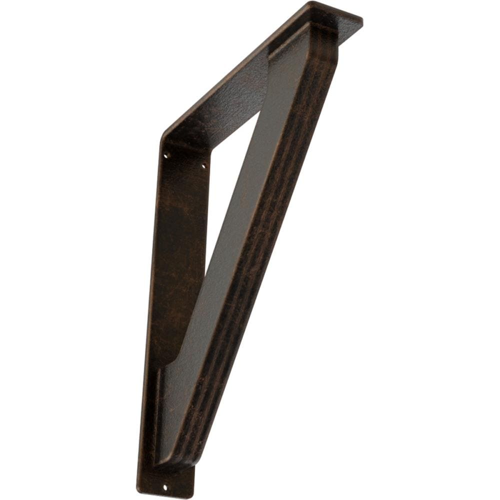 Ekena Millwork BKTM02X10X12TTRABZ Traditional 10-in x 2-in x 12-in Antique bronze Wrought iron Countertop support bracket