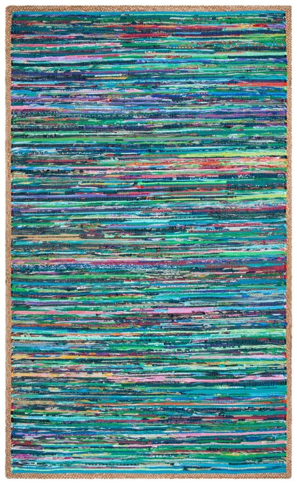 Safavieh MTK960Y-5 Montauk Gulea 5 x 8 (ft) Synthetic Green/Natural Rectangular Indoor Abstract Area rug