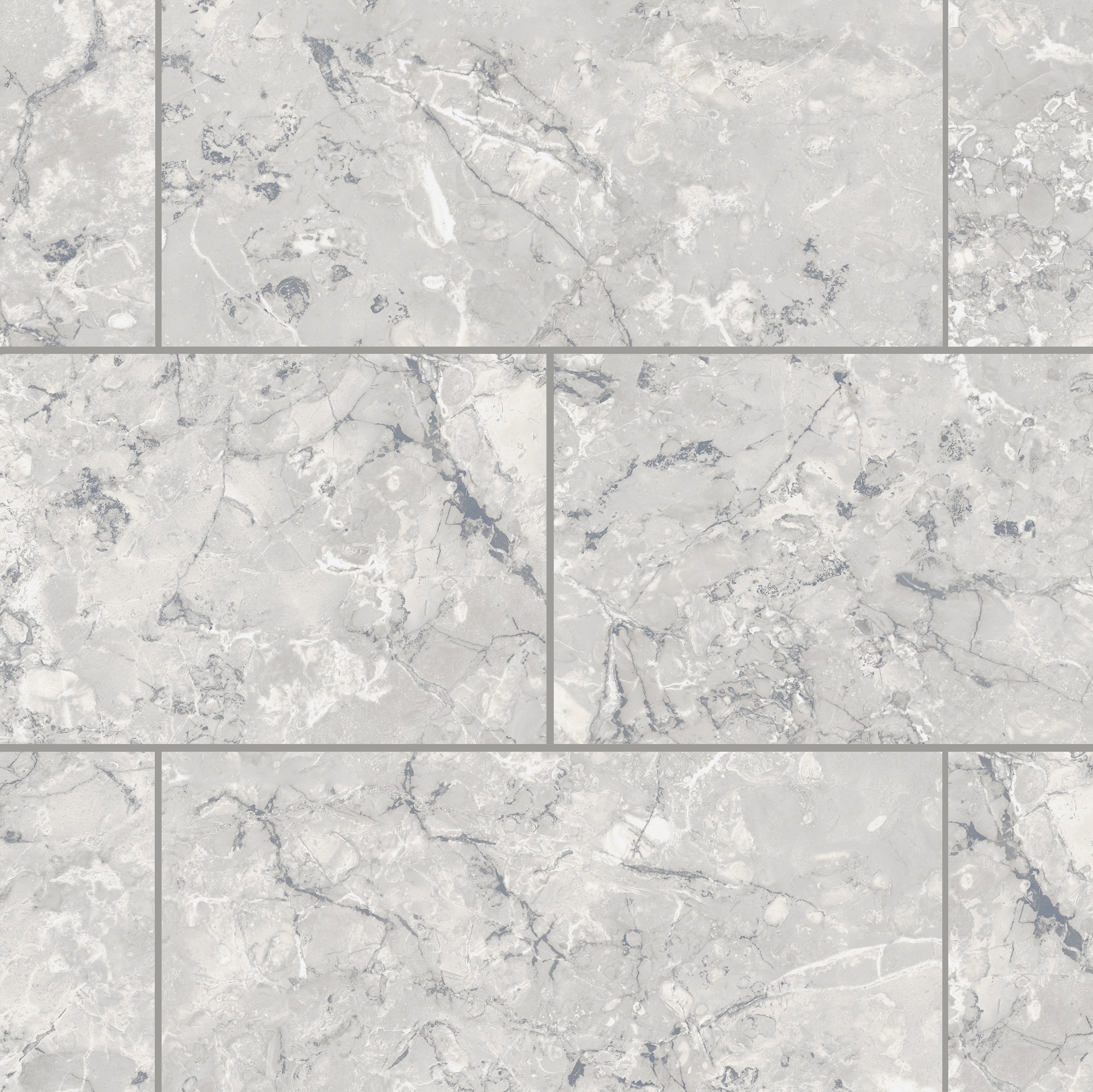 Marina Grey 12-in x 24-in Polished Porcelain Marble Look Floor and Wall Tile (1.937-sq. ft/ Piece) | - Origin 21 LW21102528